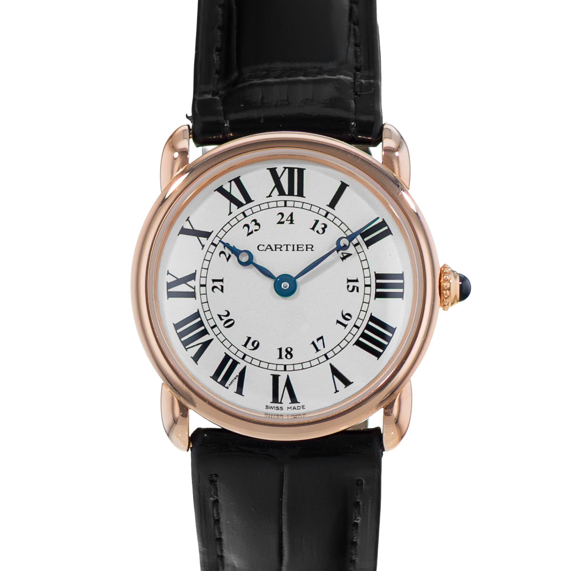 Cartier Ronde Louis W6800151 2886 29mm Silver Roman Rose Gold Ladies Watch 2015
