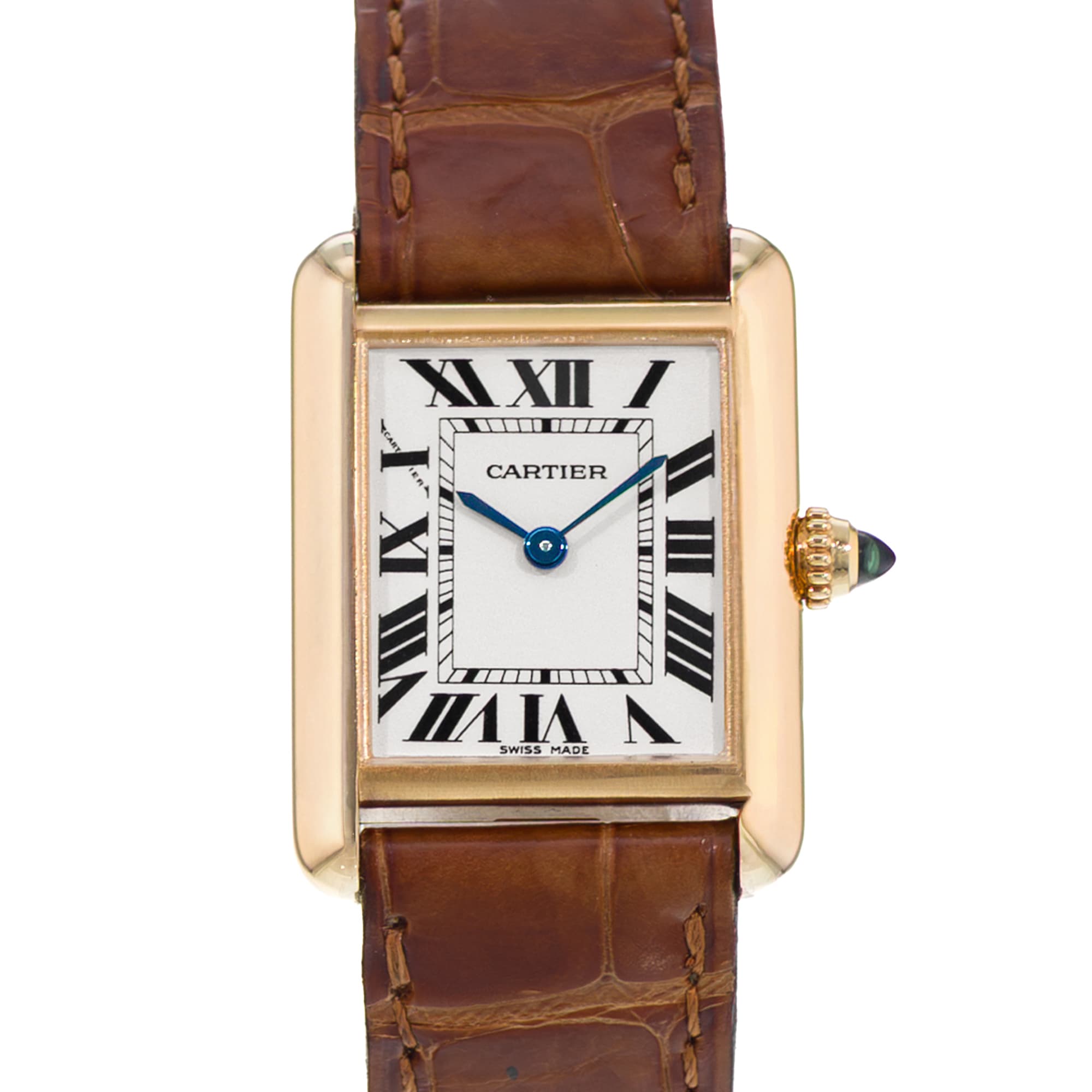 Cartier Tank Louis W1529856 2442 29mm Roman Yellow Gold Quartz Ladies Watch