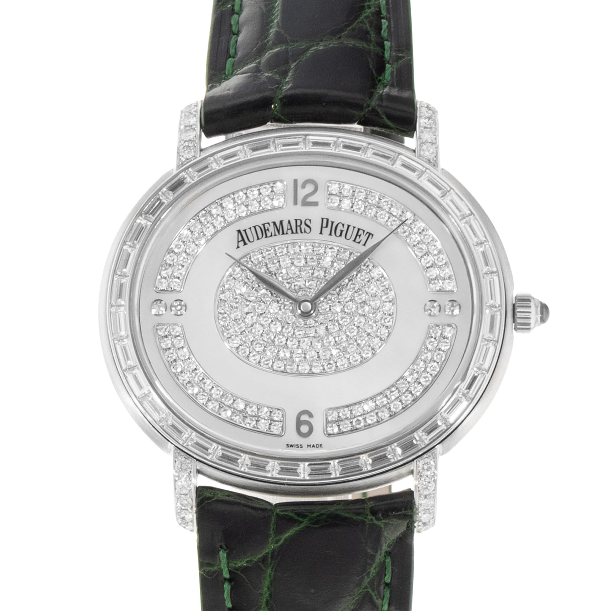 Audemars Piguet Millenary 15118BC Factory Baguette Diamond Gold Ladies Watch