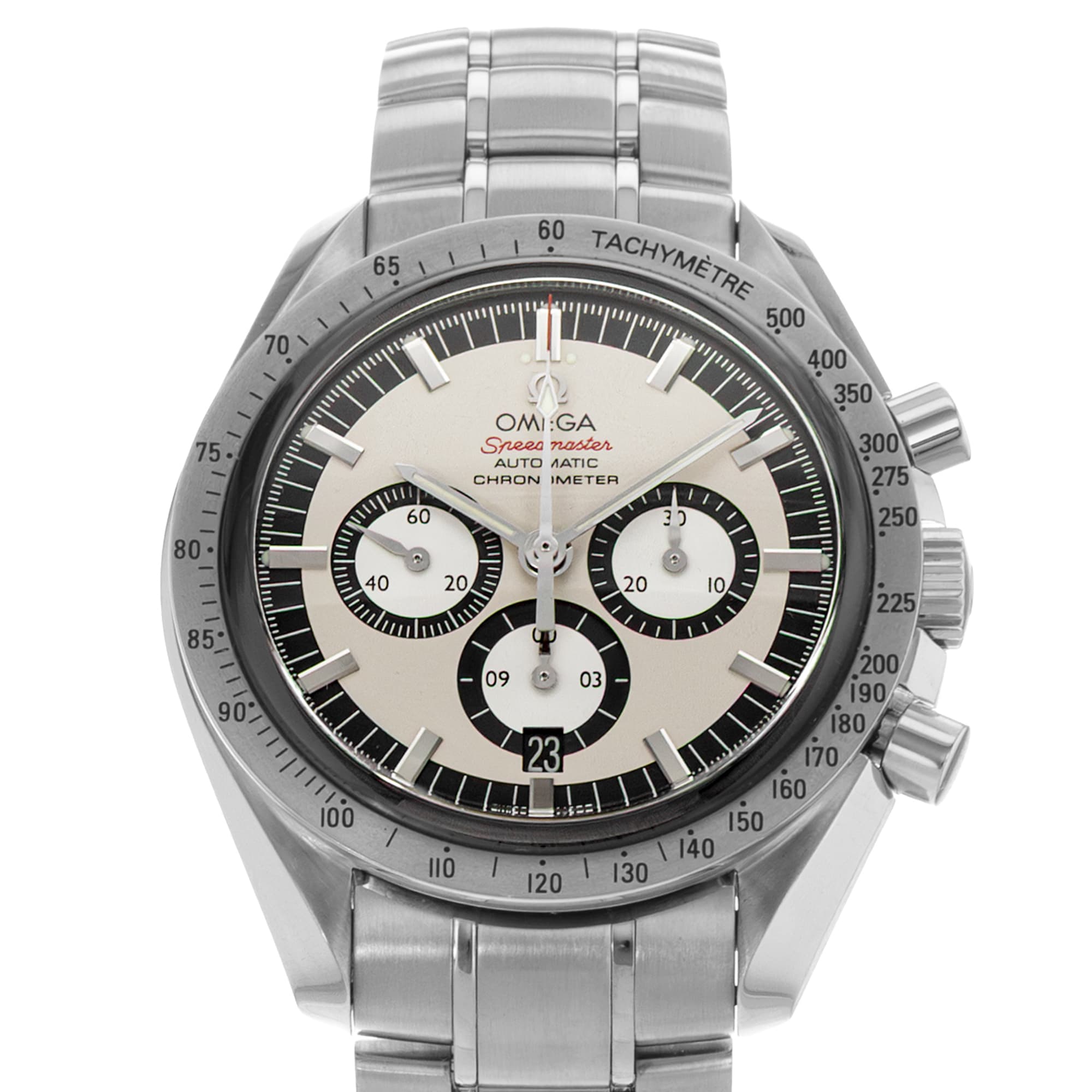 Omega Speedmaster 3506.31.00 42mm White Steel Chronograph Mens Watch