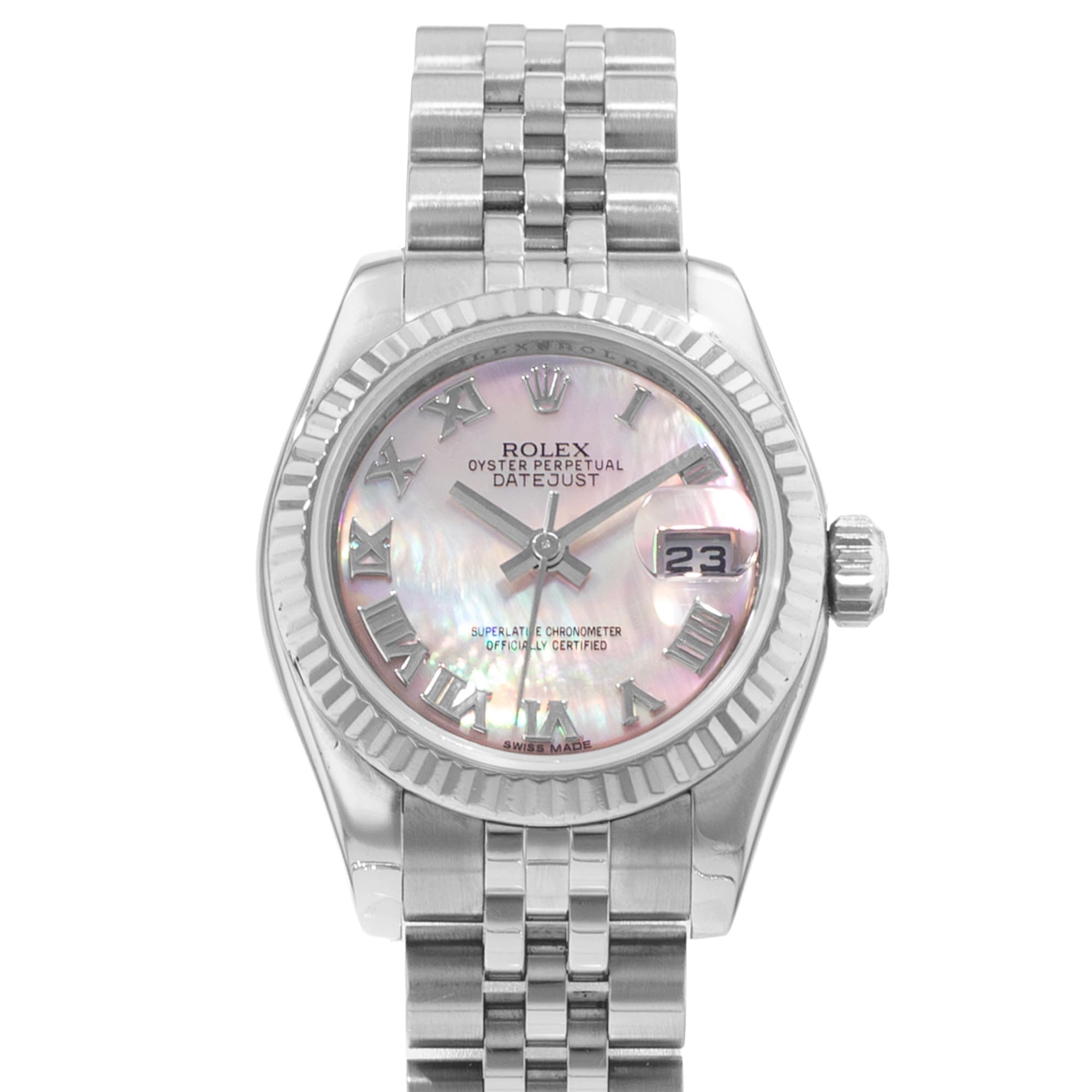 Rolex Datejust 26 179174 Factory Mother of Pearl Steel Jubilee Ladies Watch