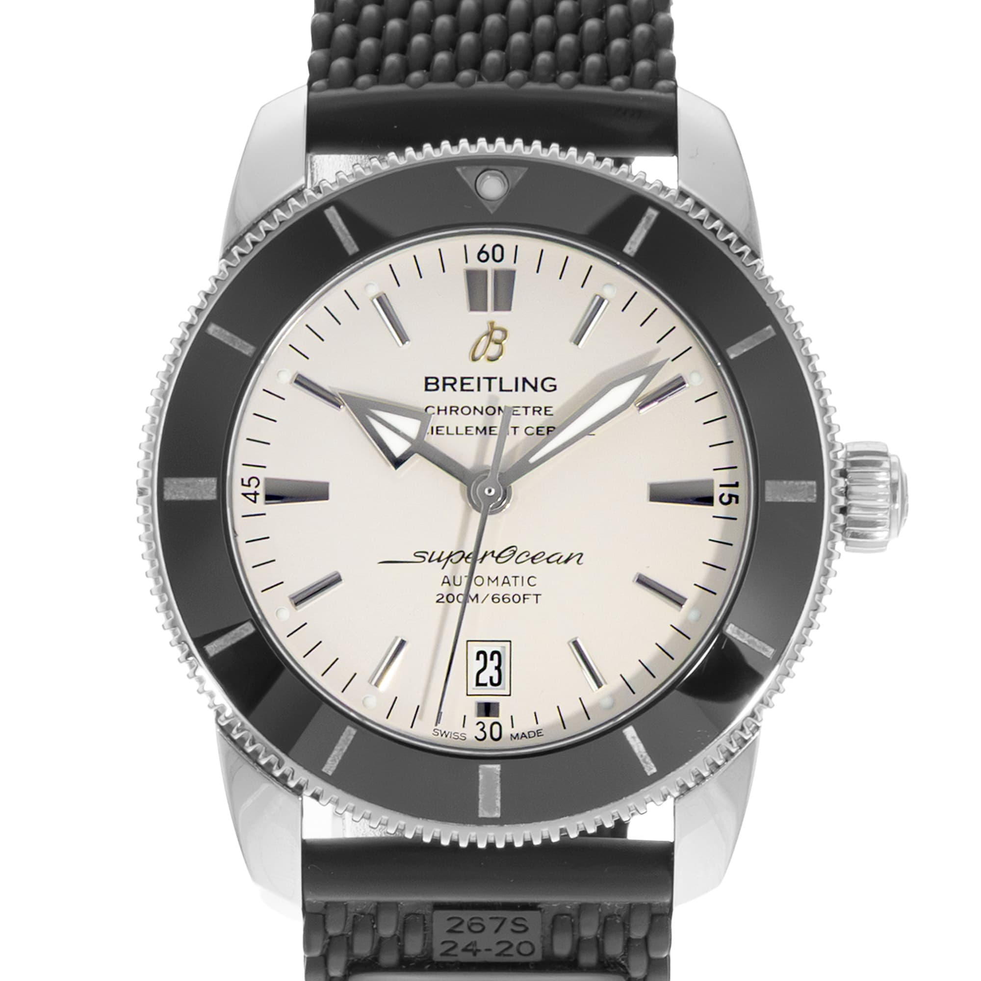 Breitling Superocean Heritage II 46 AB2020 White Steel Ceramic Mens Watch 2018