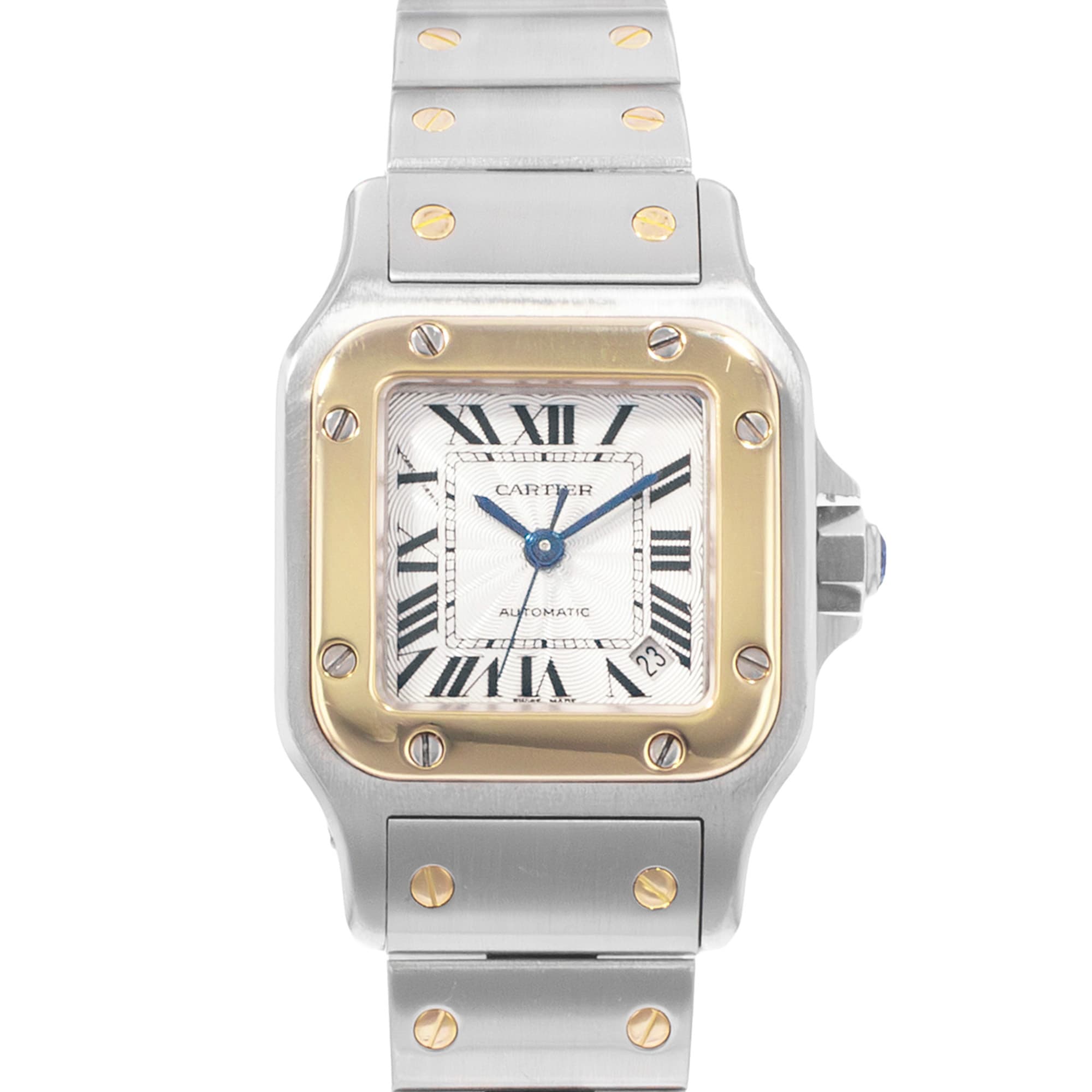 Cartier Santos Galbee 24 W20057C4 2423 24mm Yellow Gold Automatic Ladies Watch