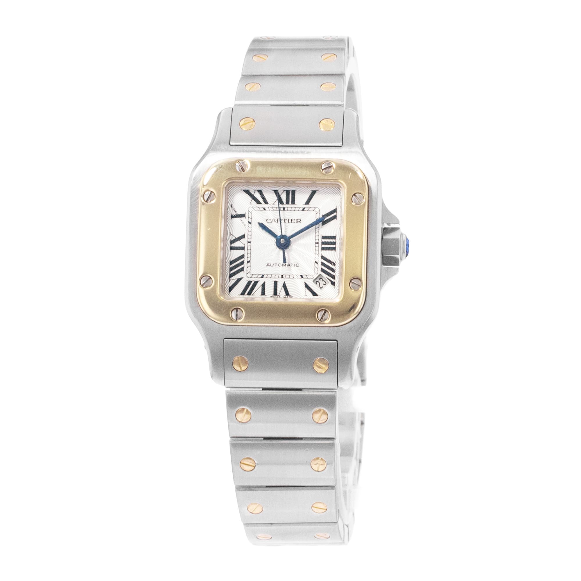 Cartier Santos Galbee 24 W20057C4 2423 24mm Yellow Gold Automatic Ladies Watch