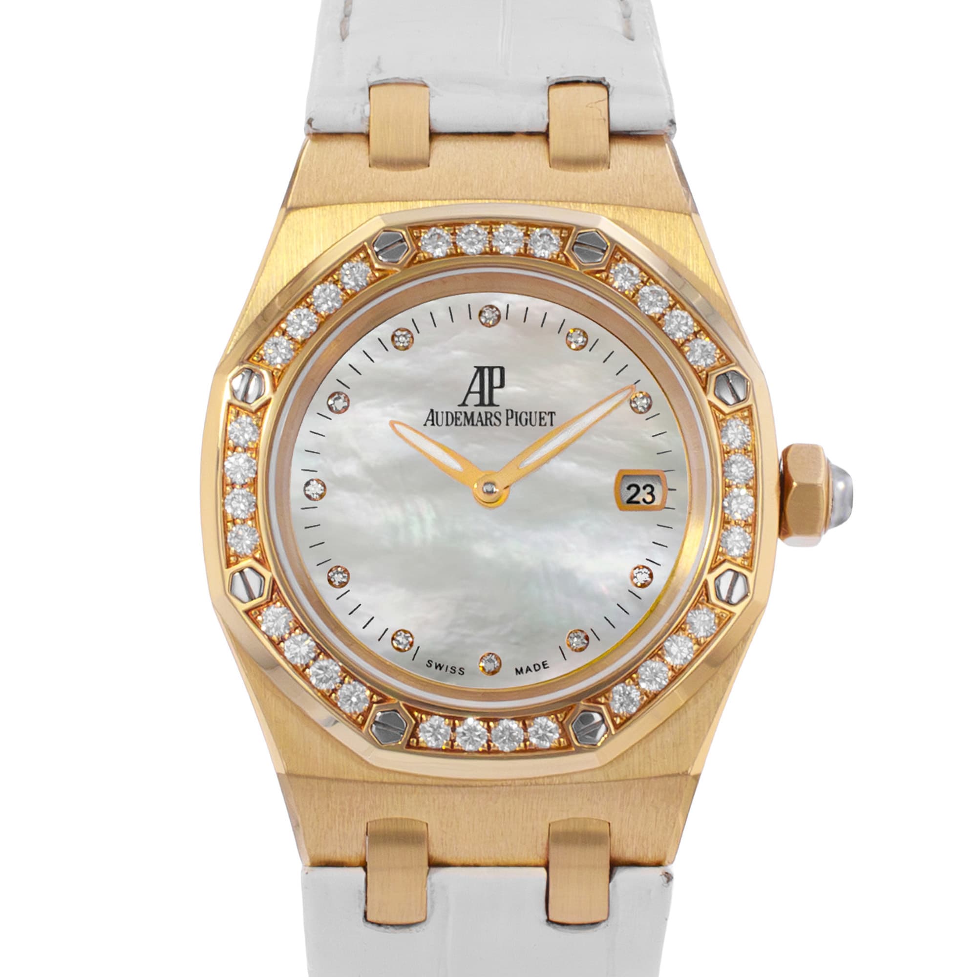 Audemars Piguet Royal Oak Lady 67601BA Mother of Pearl Yellow Gold Ladies Watch