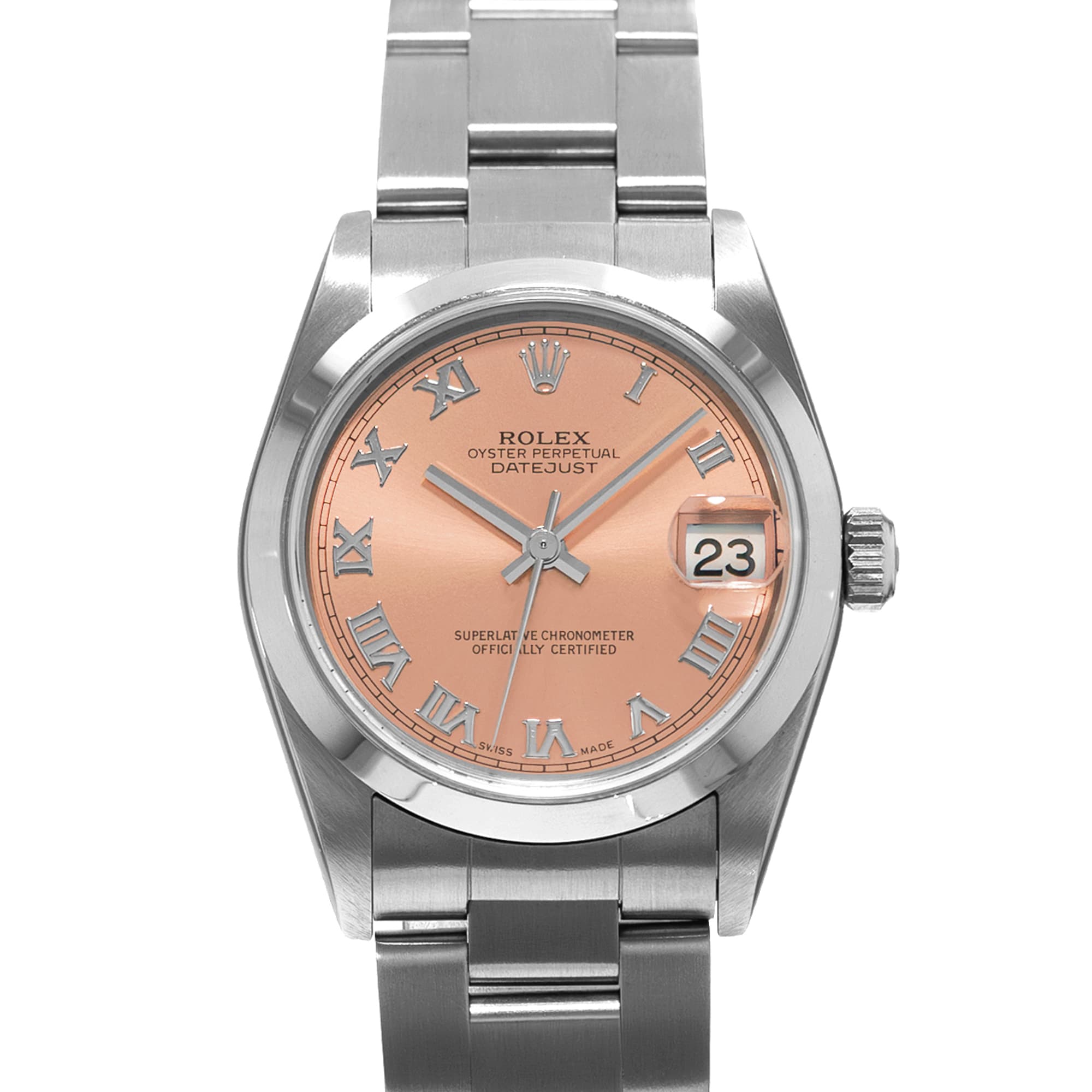 Rolex Datejust 31 78240 Pink Roman Steel Oyster Automatic Ladies Watch 2001