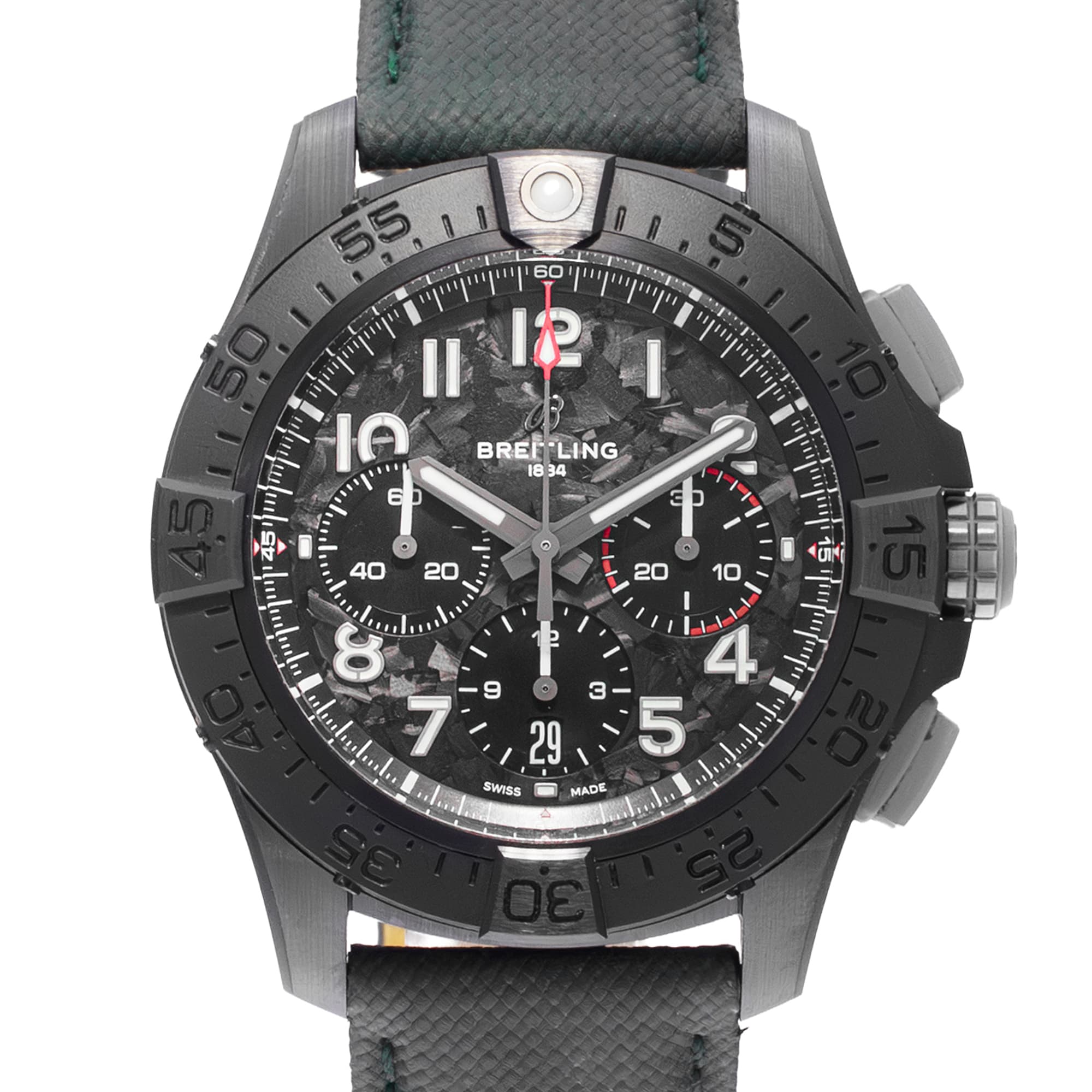 Breitling Avenger SB0147101B1X1 44mm Black Night Mission Leather Mens Watch