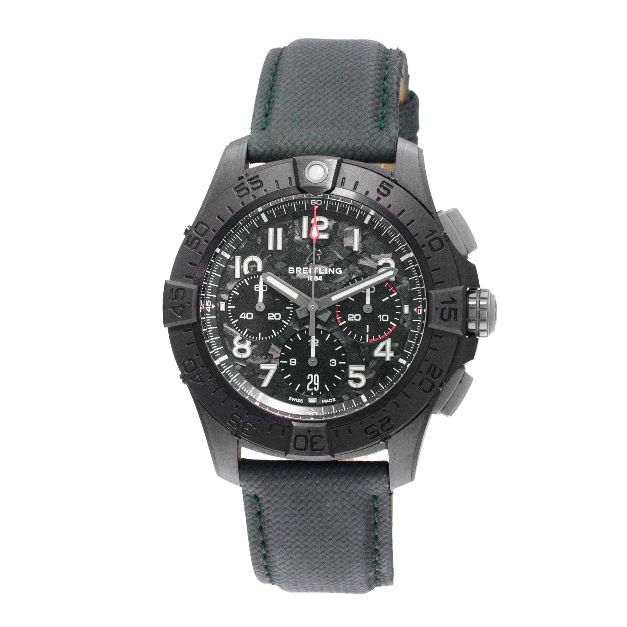Breitling Avenger SB0147101B1X1 44mm Black Night Mission Leather Mens Watch