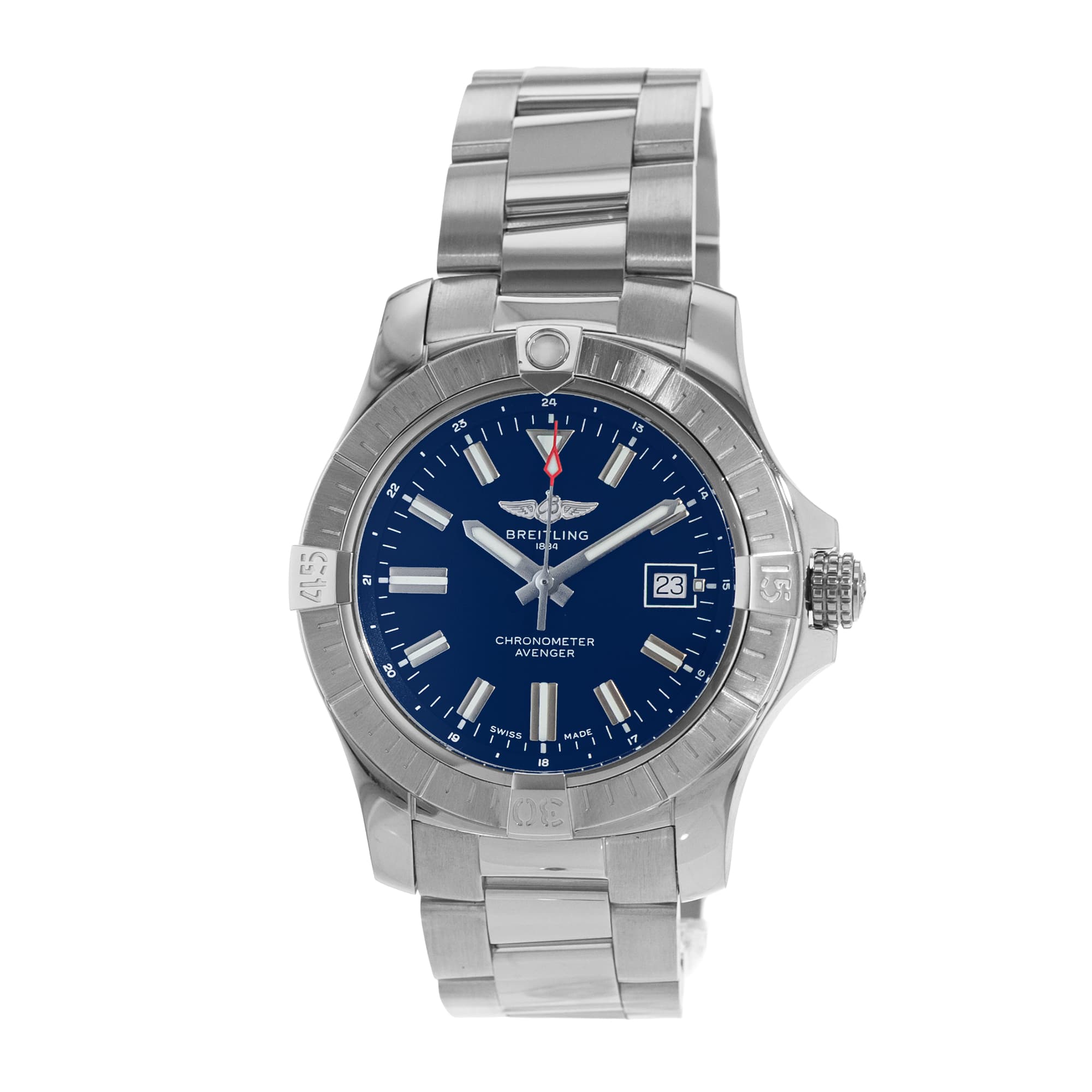 Breitling Avenger A17318101C1A1 43mm Blue Index Steel Automatic Mens Watch