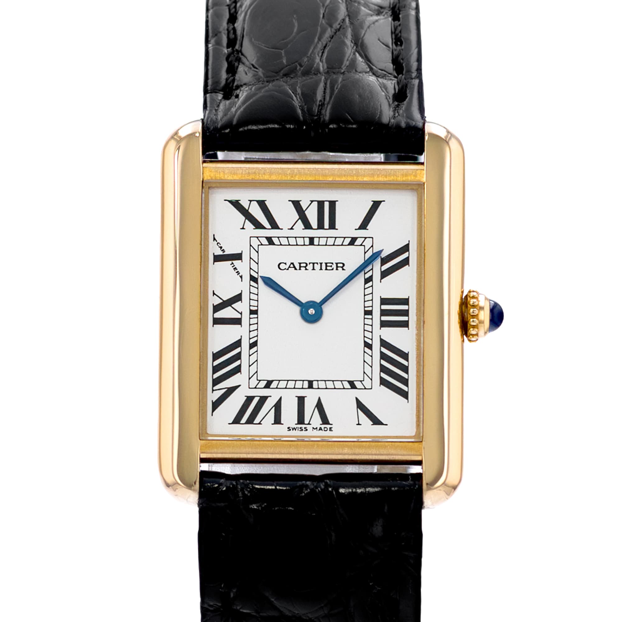 Cartier Tank Solo W1018755 2743 24MM Silver Steel Yellow Gold Ladies Watch 2011