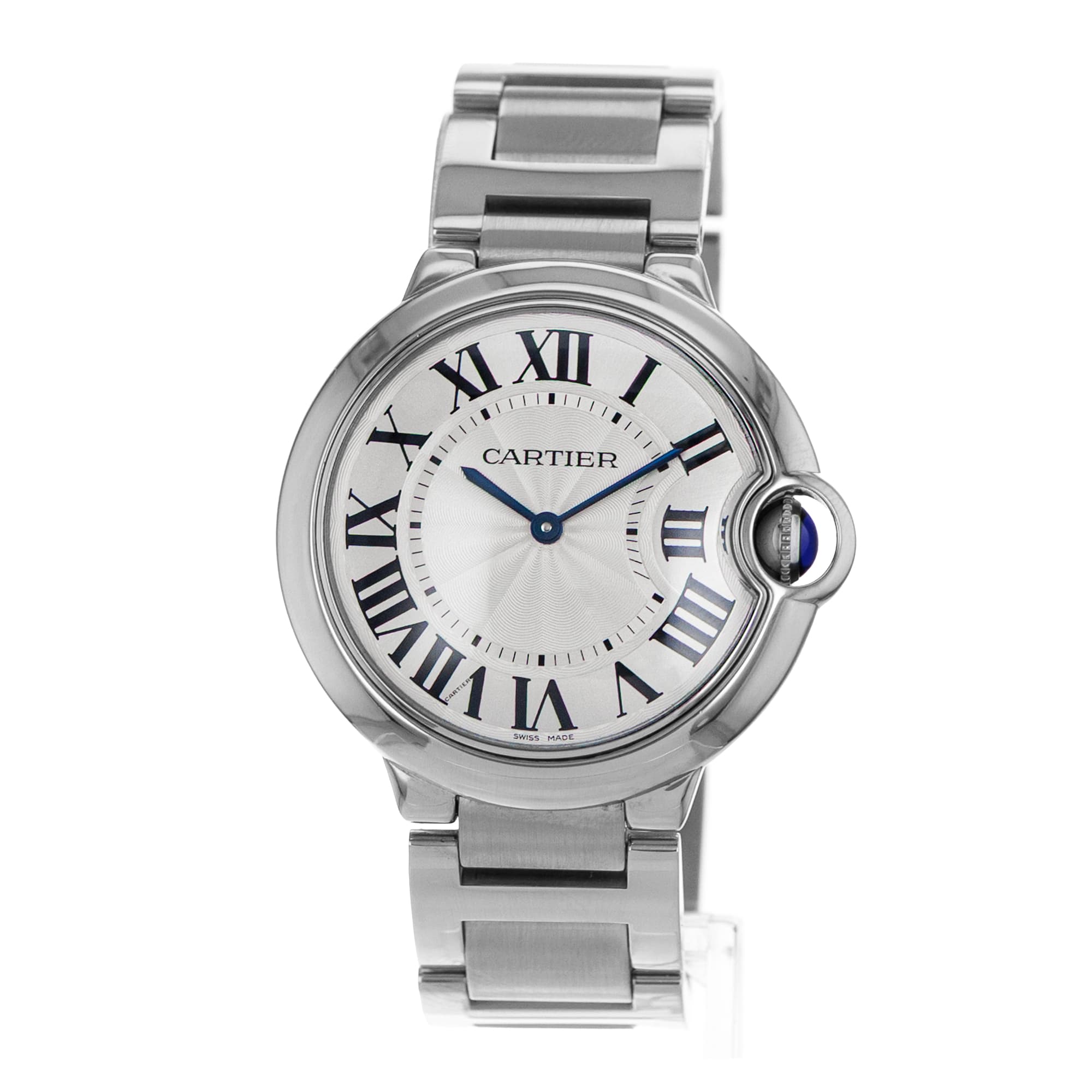 Cartier Ballon Bleu 36mm W69011Z4 3005 Silver Roman Steel Mens Watch 2017