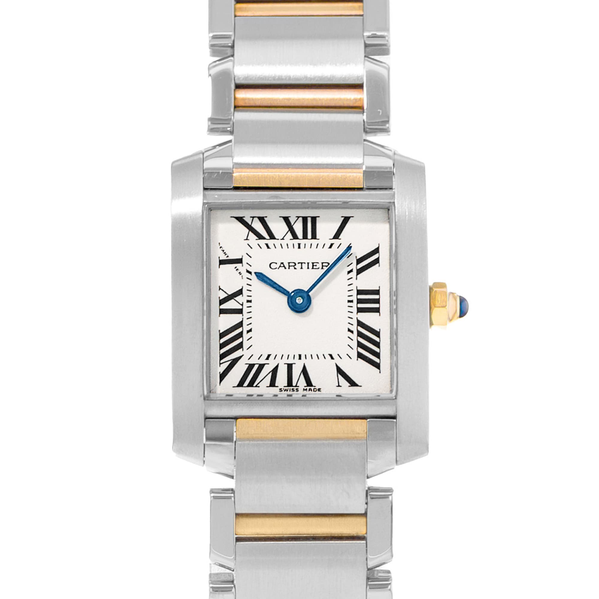 Cartier Tank Francaise 20mm W51007Q4 2384 Silver Roman Gold Ladies Watch 2010