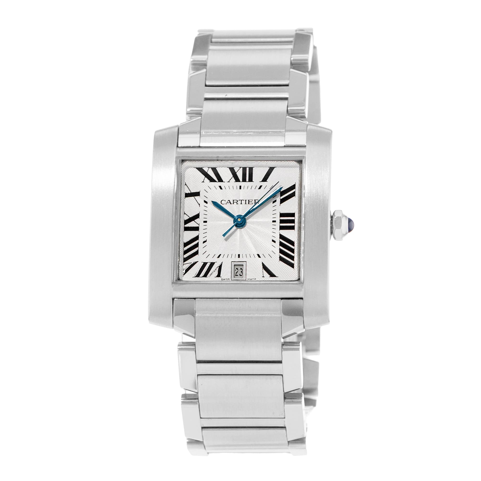 Cartier Tank Francaise W51002Q3 2302 28mm Silver Roman Steel Mens Watch 2016