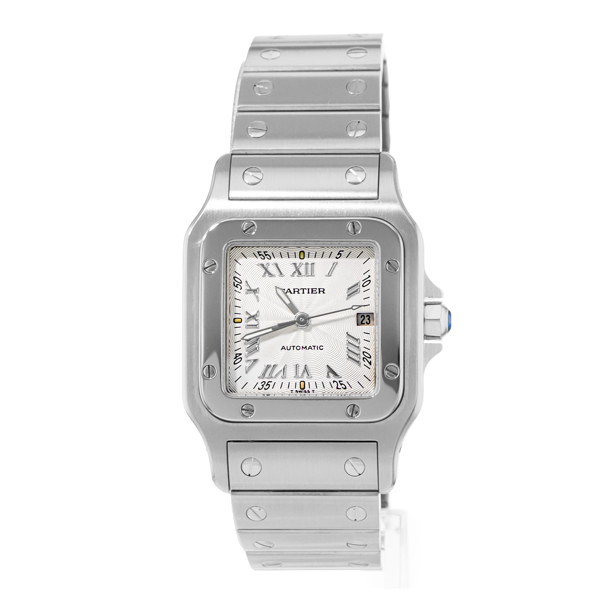 Cartier Santos Galbee 29 W20040D6 2319 Silver Roman Steel Mens Watch 2010