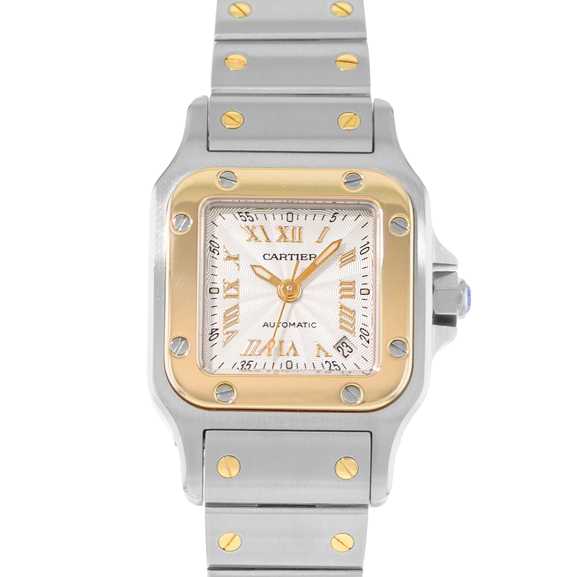 Cartier Santos Galbee 24 W20045C4 2423 Steel Yellow Gold Ladies Watch 2000