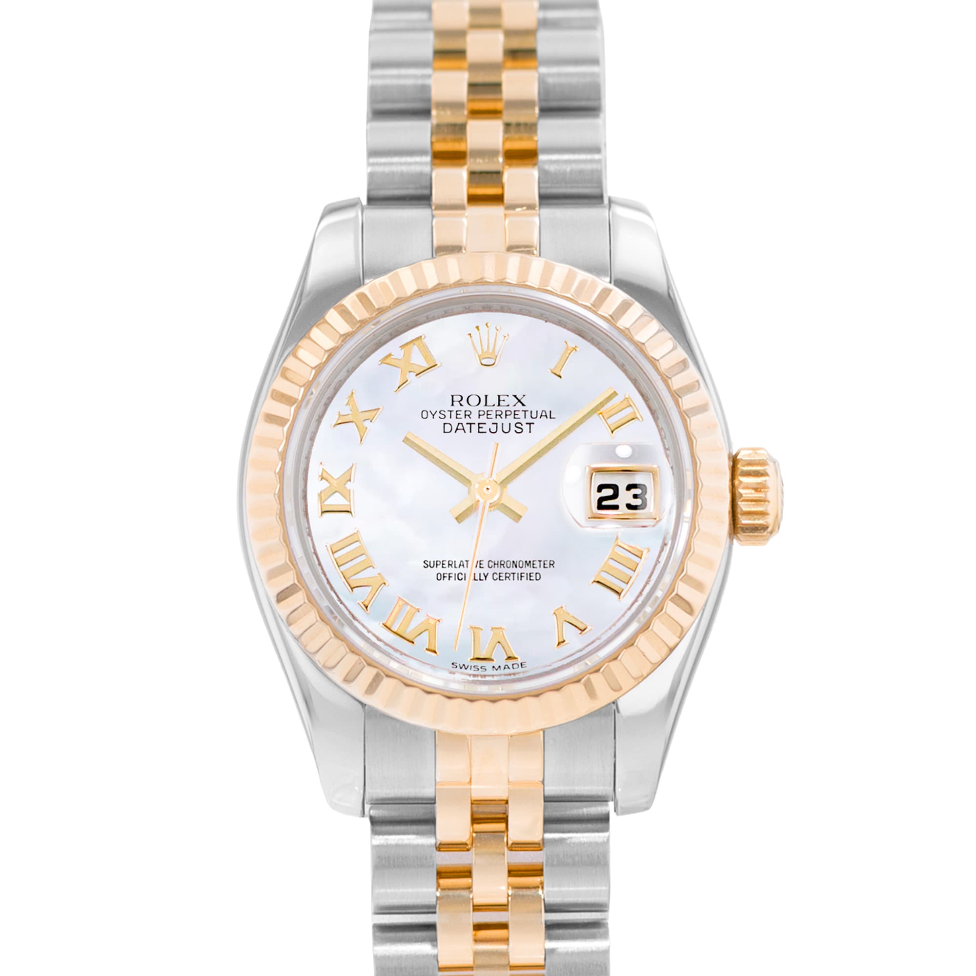 Rolex Datejust 26 179173 Mother of Pearl Steel Yellow Gold Ladies Watch 2007