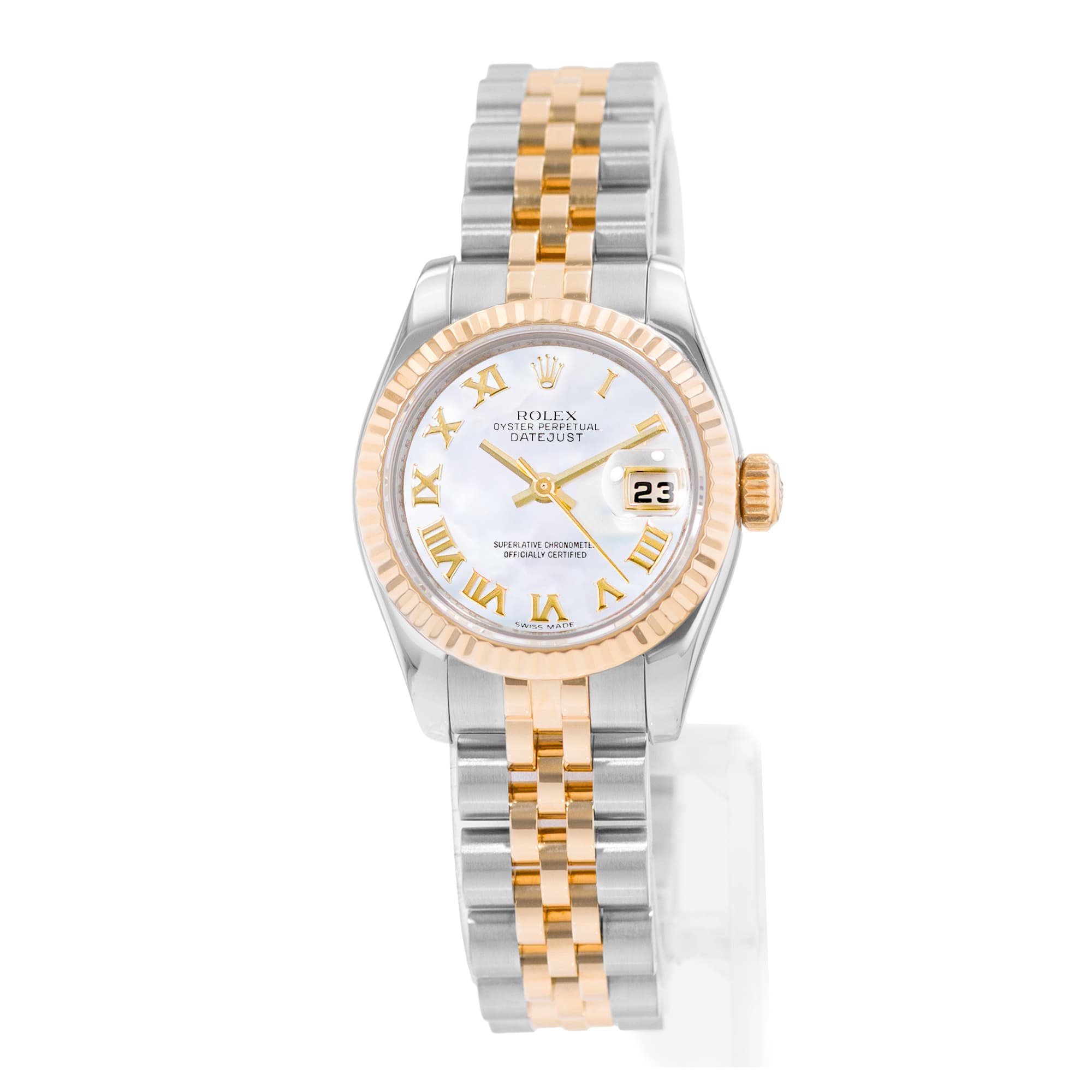 Rolex Datejust 26 179173 Mother of Pearl Steel Yellow Gold Ladies Watch 2007