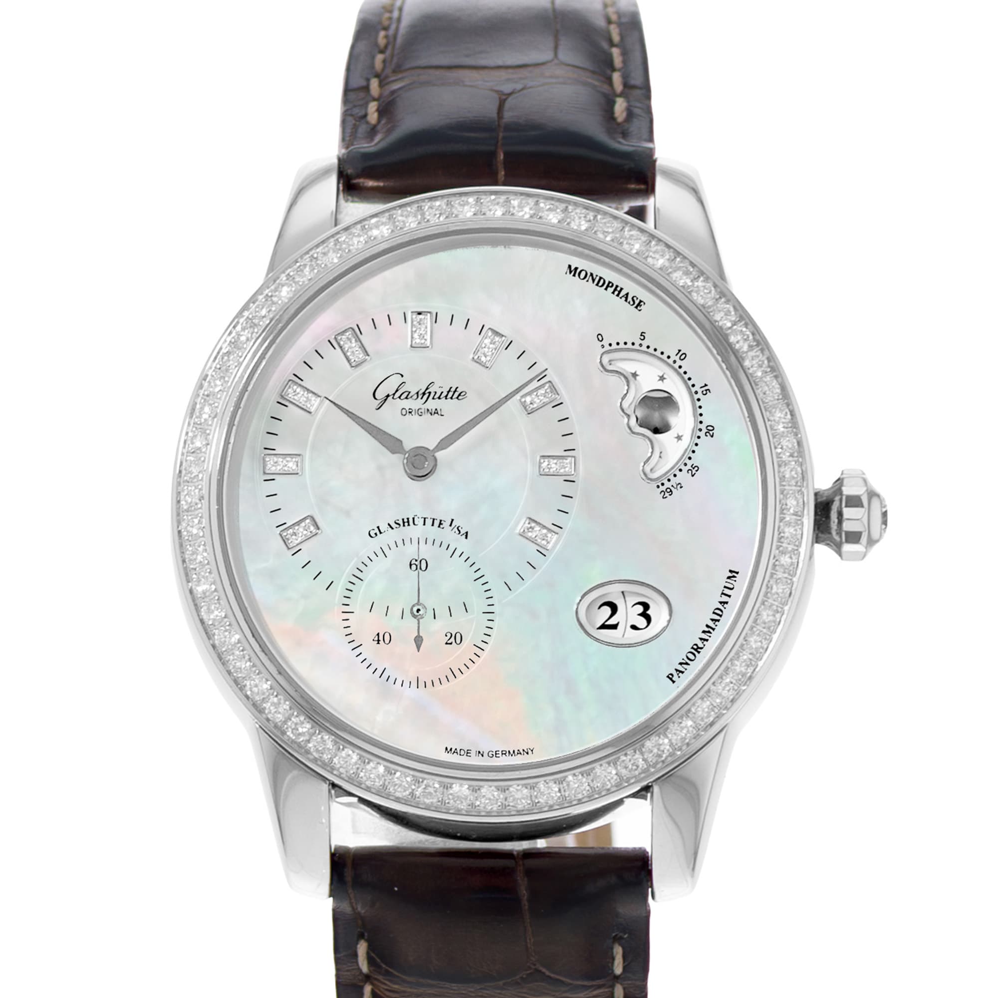 Glashutte Original PanoMatic Luna 1-90-12-01-12-02 MOP Steel Ladies Watch 2024