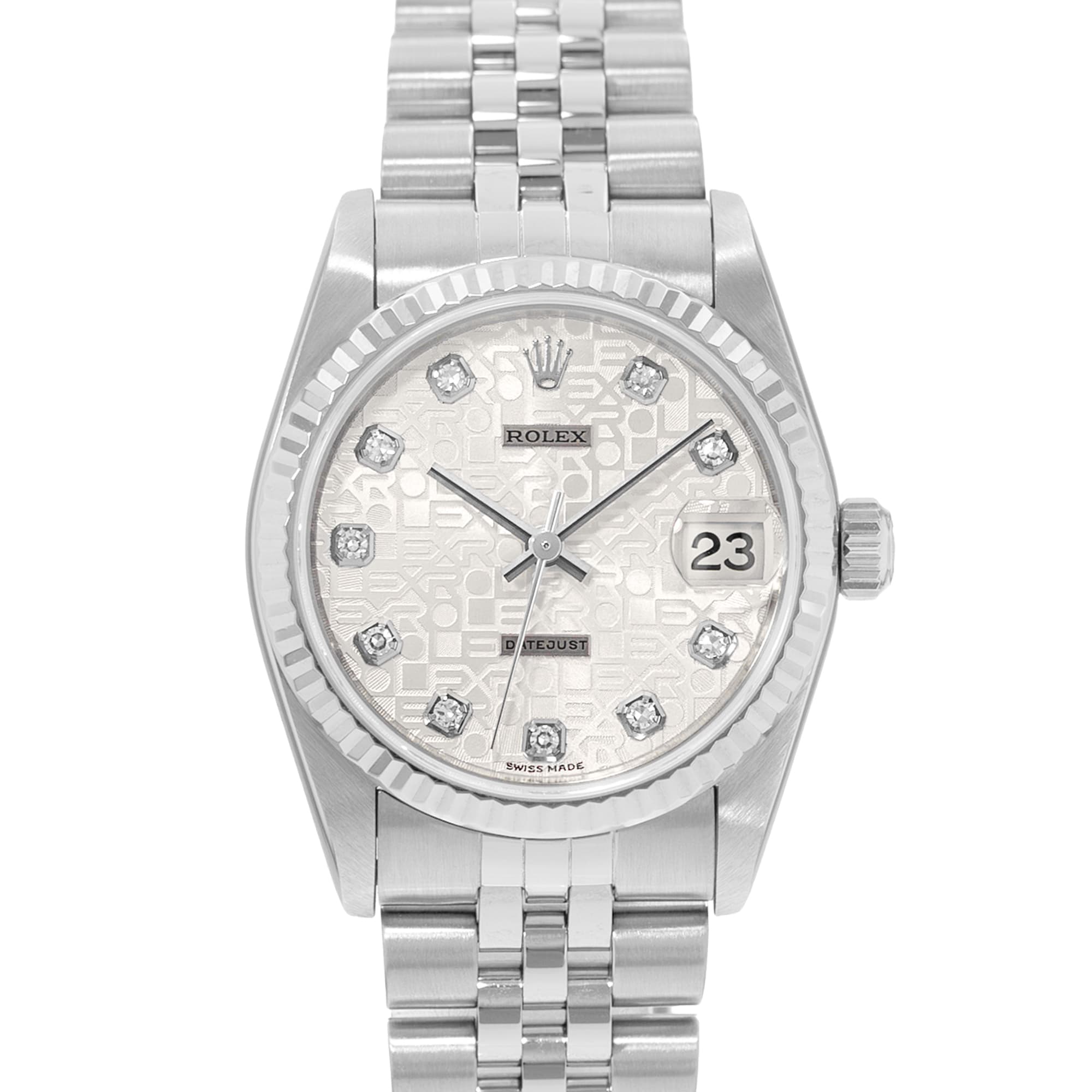 Rolex Datejust 31 78274 Silver Diamond Jubilee Steel Gold Ladies Watch 2002
