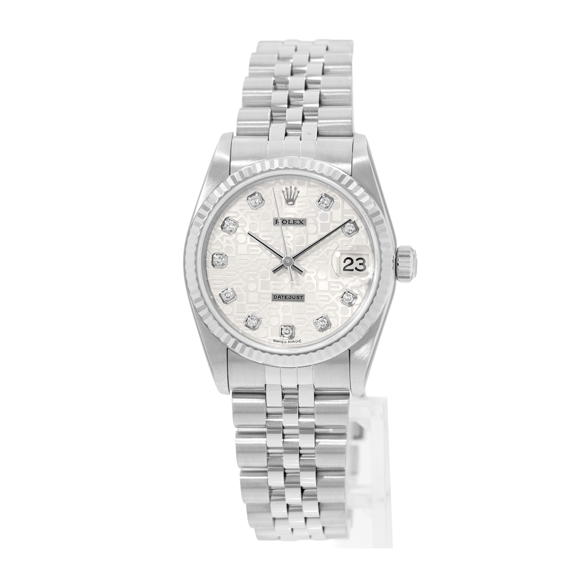 Rolex Datejust 31 78274 Silver Diamond Jubilee Steel Gold Ladies Watch 2002