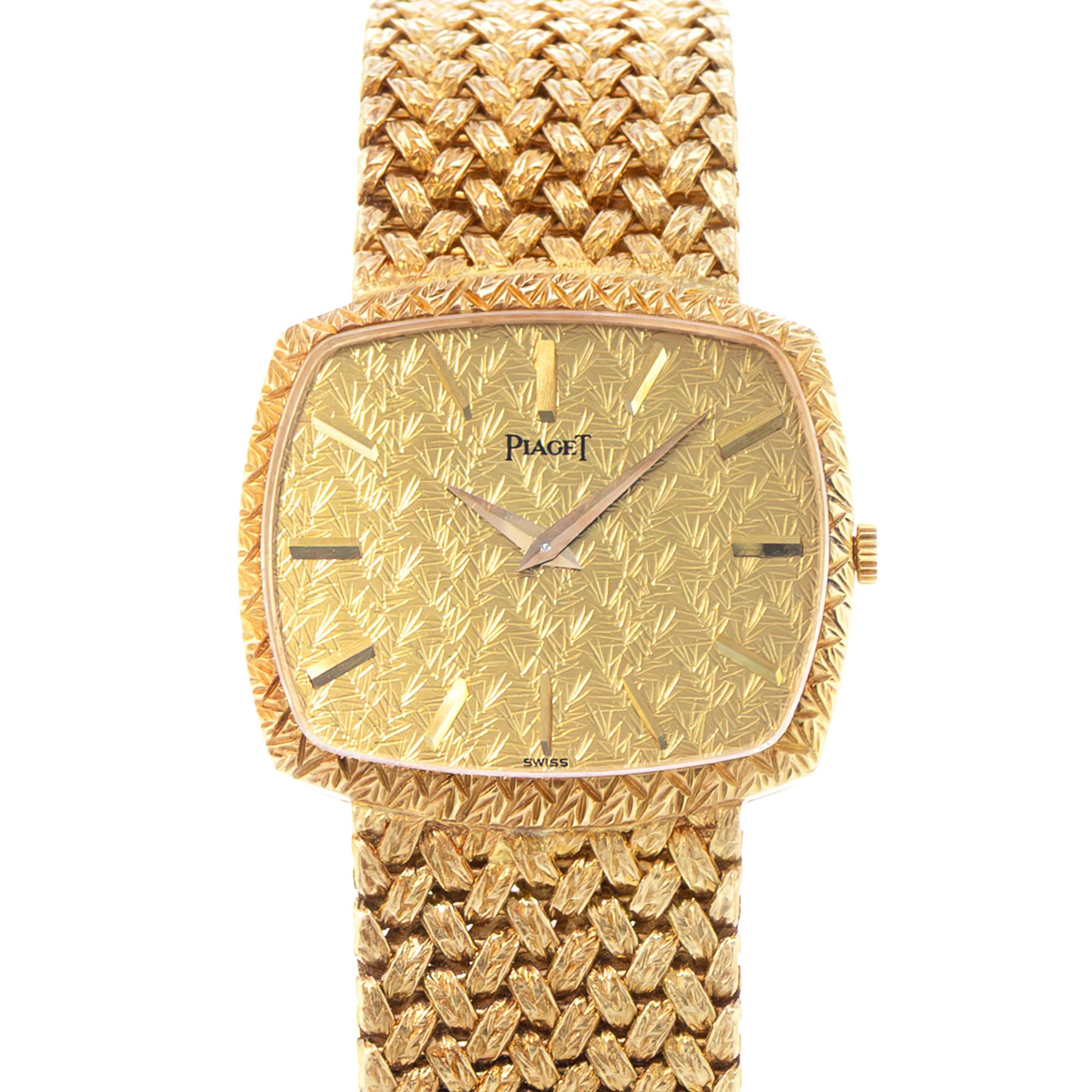 Piaget Dancer 9731D2 30mm Vintage Champagne Dial 18k Yellow Gold Mens Watch 1970