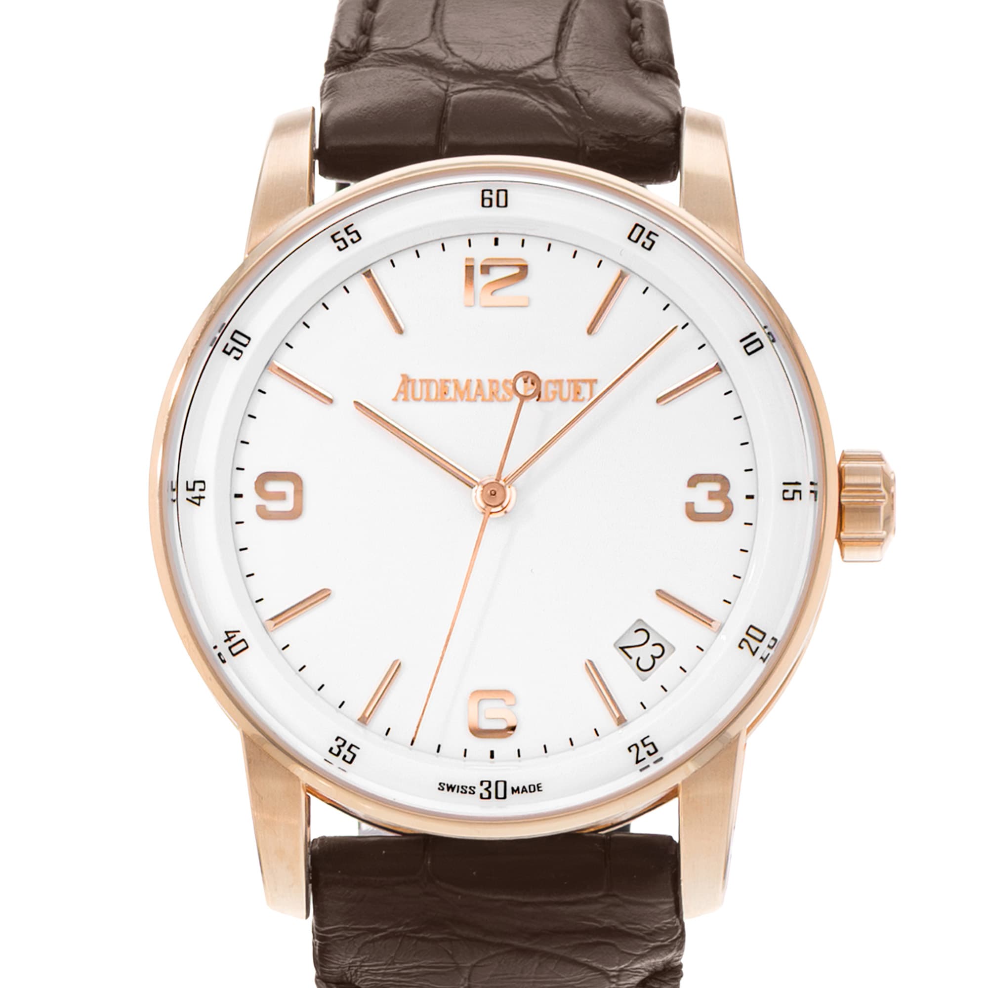 Audemars Piguet Code 11.59 15210OR.OO.A099CR.01 White 18k Rose Gold Mens Watch