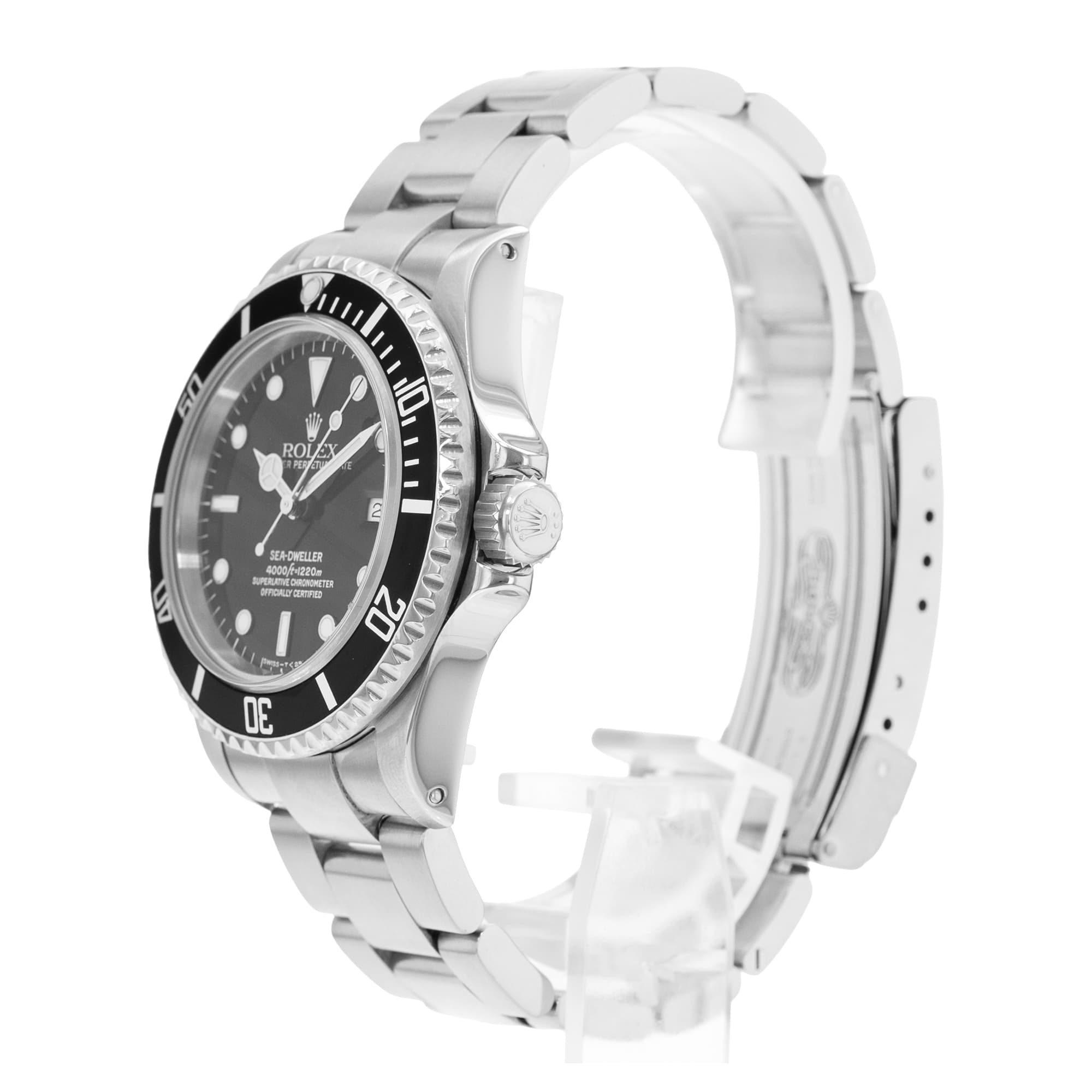 Rolex Sea-Dweller 4000 16600 40mm Black Dial Steel Aluminum Mens Watch 1991