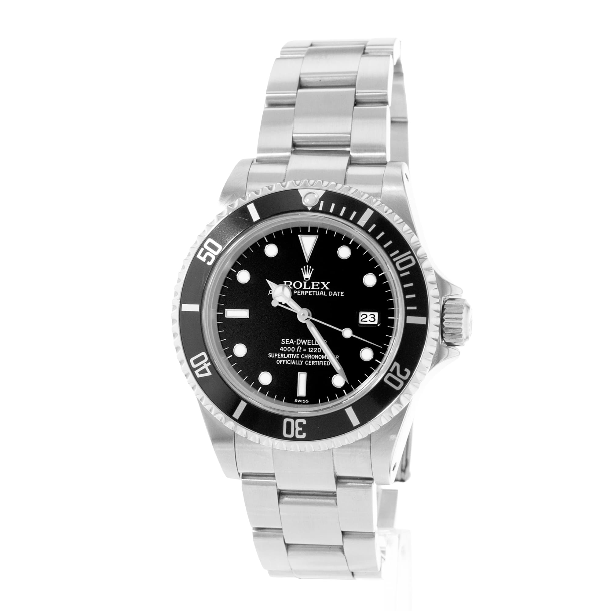 Rolex Sea-Dweller 4000 16600 40mm Black Steel Aluminum Mens Watch Papers 1999