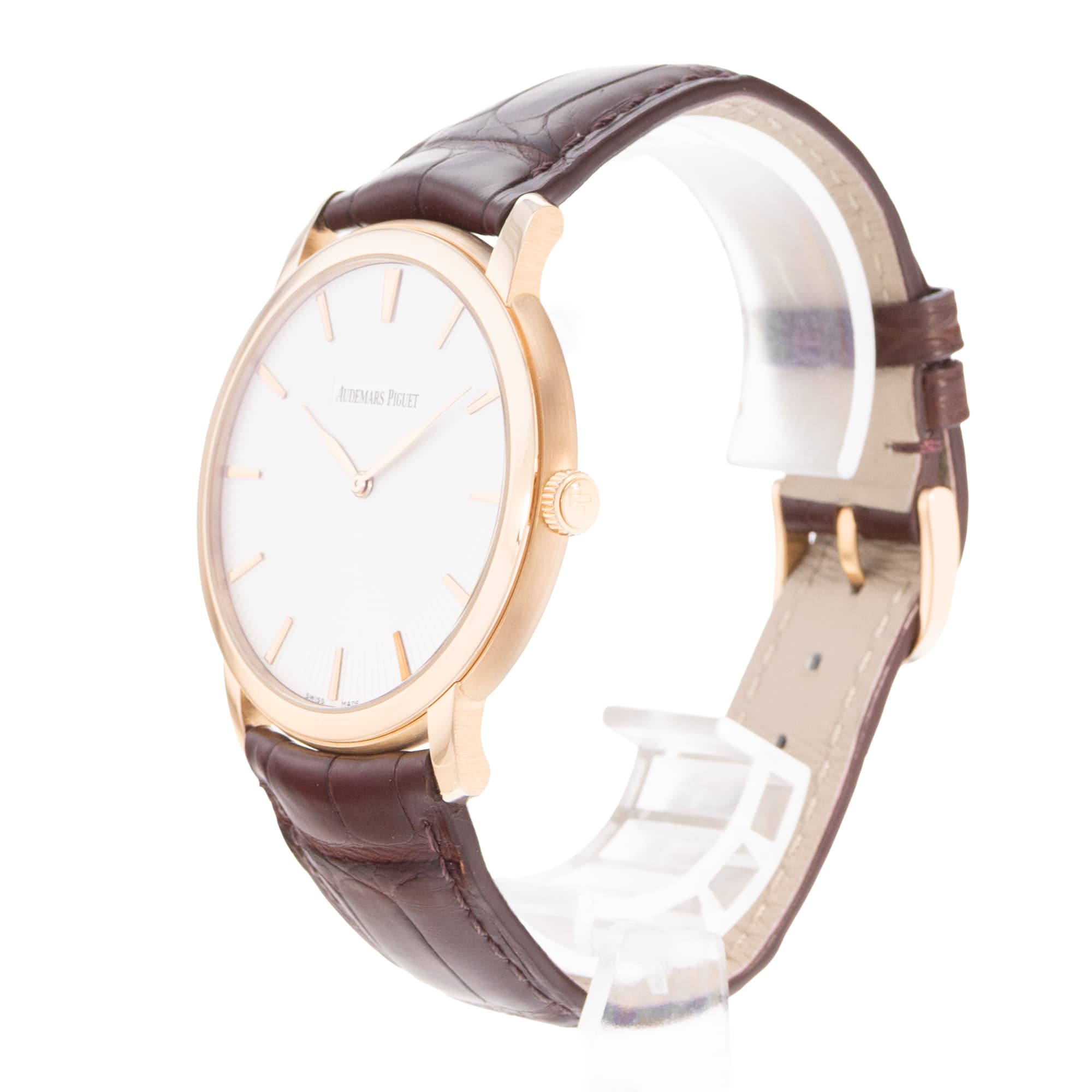 Audemars Piguet Jules 15180OR.OO.A102CR.01 41mm Silver Dial Rose Gold Mens Watch
