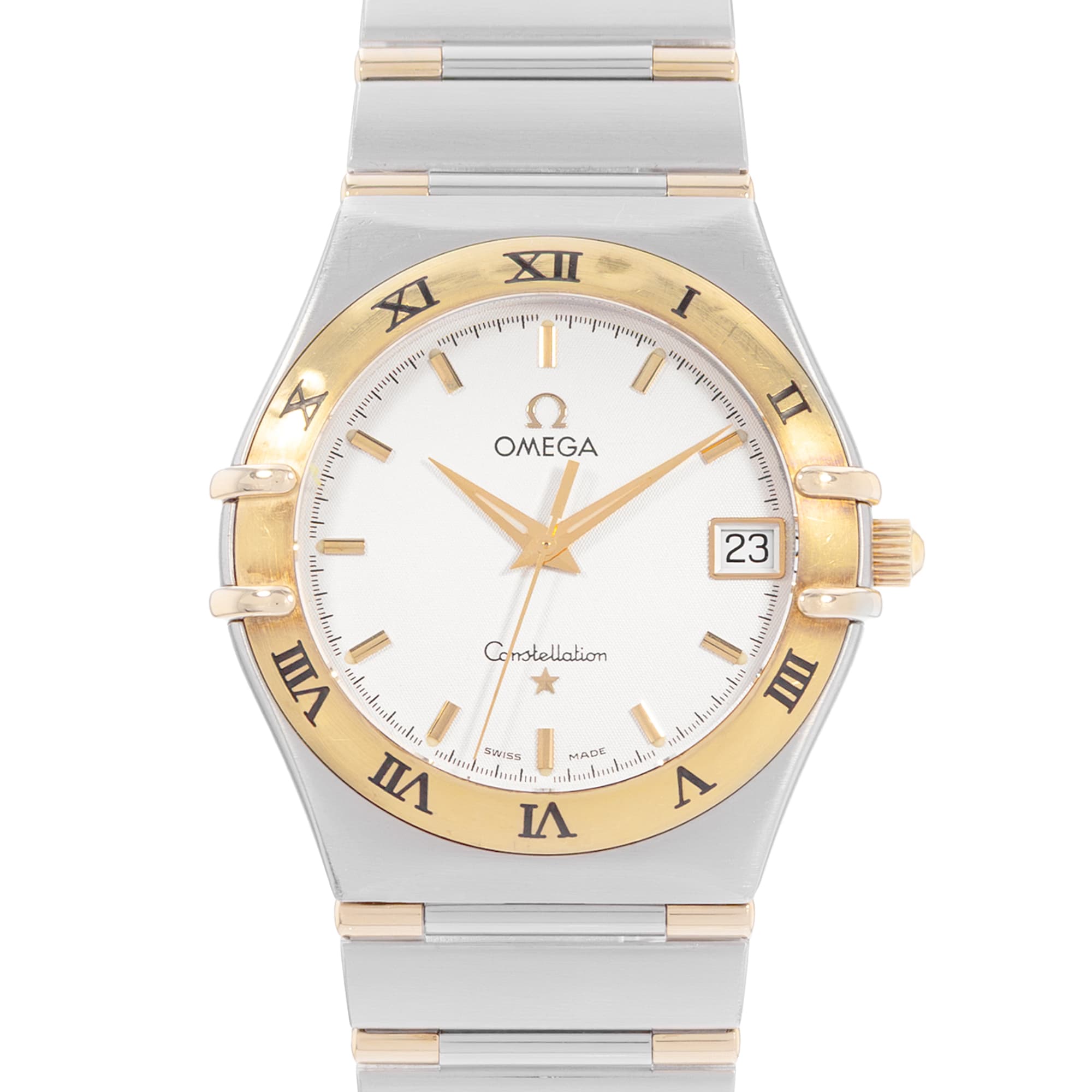 Omega Constellation 1312.30.00 34mm Vintage Silver Steel Yellow Gold Mens Watch