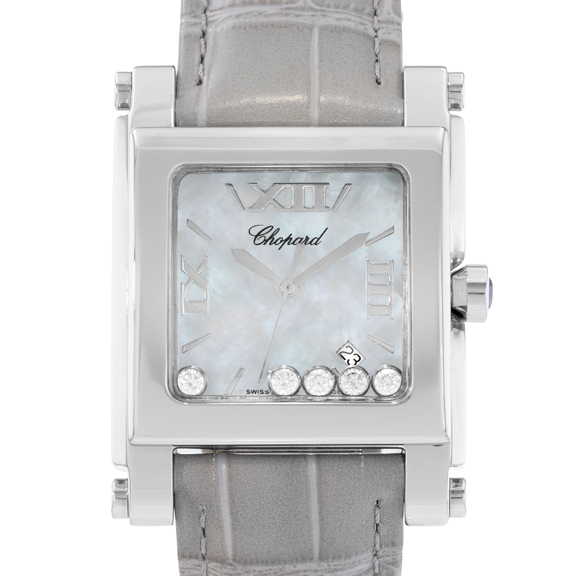Chopard Happy Sport 28/8447 35mm MOP Roman Dial Steel Mens Watch
