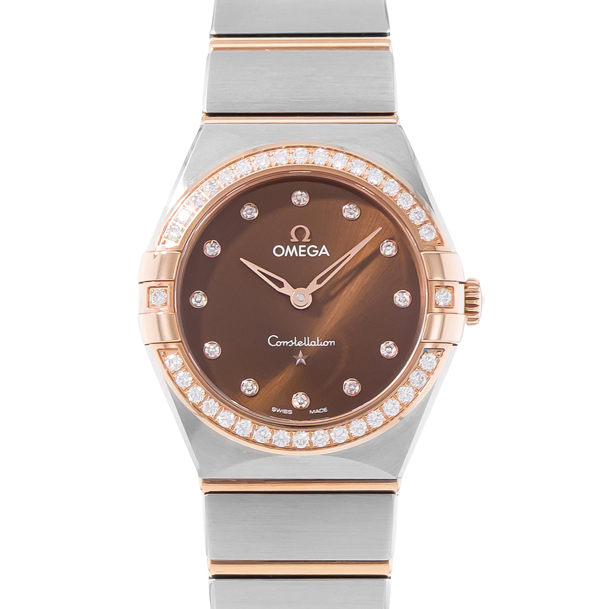 Omega Constellation 131.25.28.60.63.001 28mm Steel 18k Rose Gold with Card
