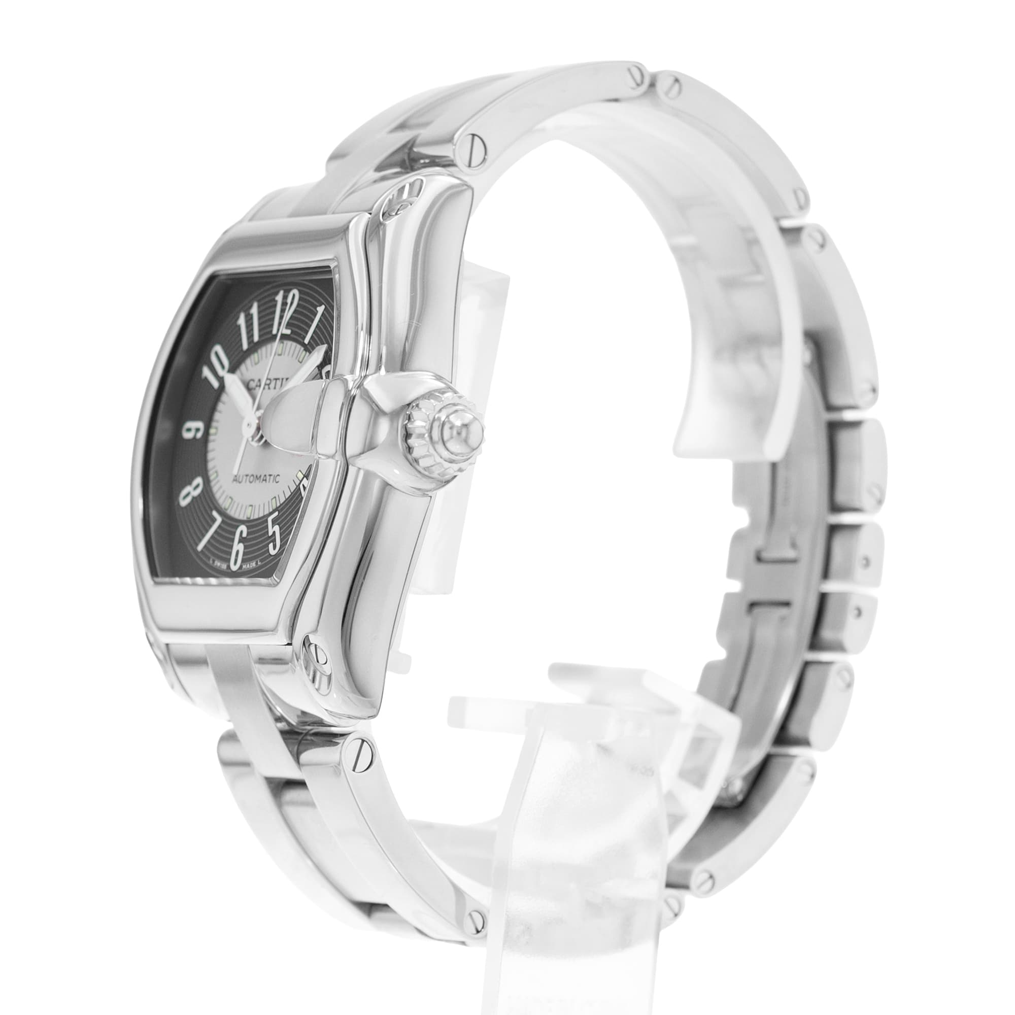Cartier Roadster W62001V3 2510 38mm Large Grey Dial Steel Automatic Mens Watch