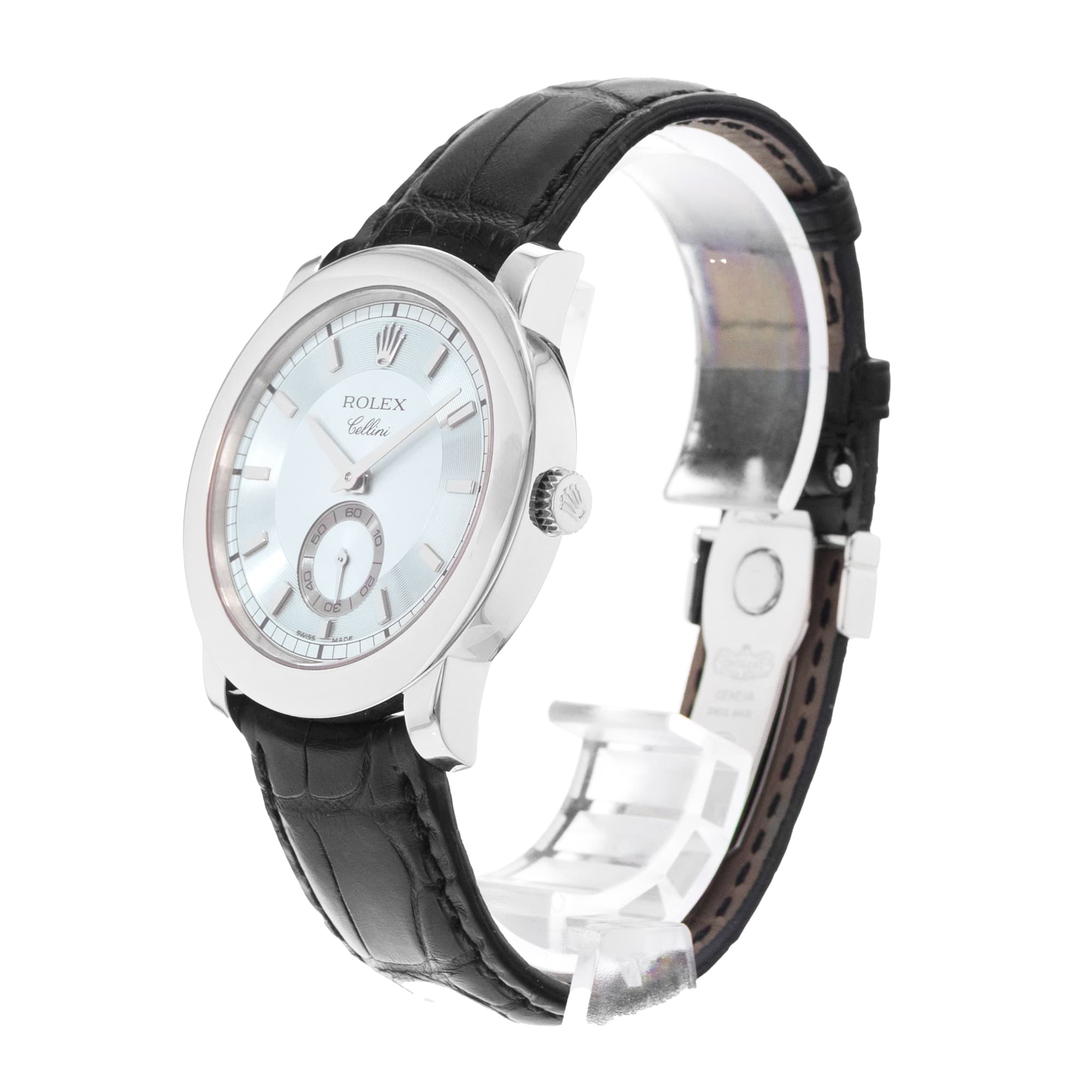 Rolex Cellini 5241 38mm Ice Blue Index Platinum Manual Winding Mens Watch 2001