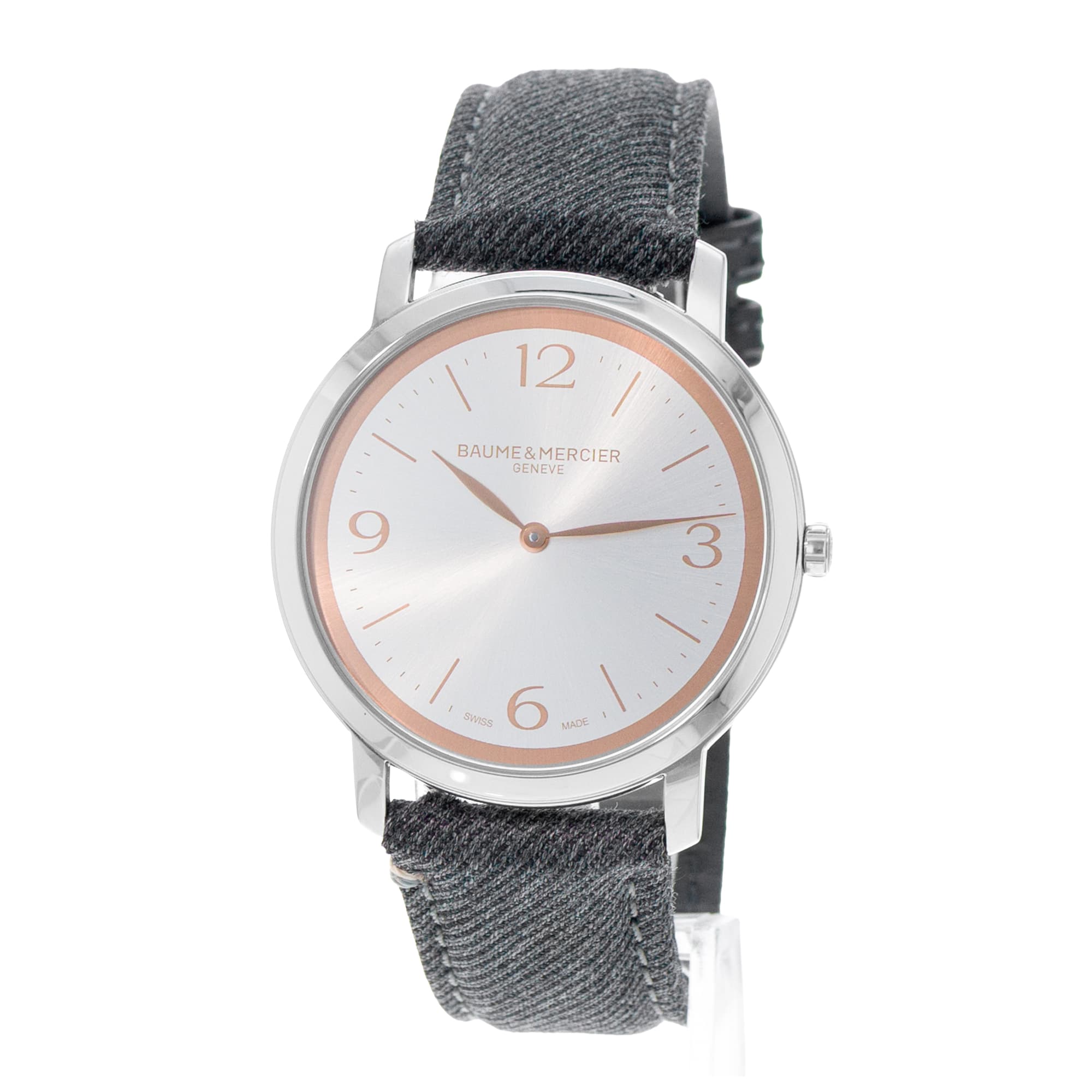 Baume & Mercier Classima M0A10703 39mm Silver Dial Steel Mens Watch Box Card