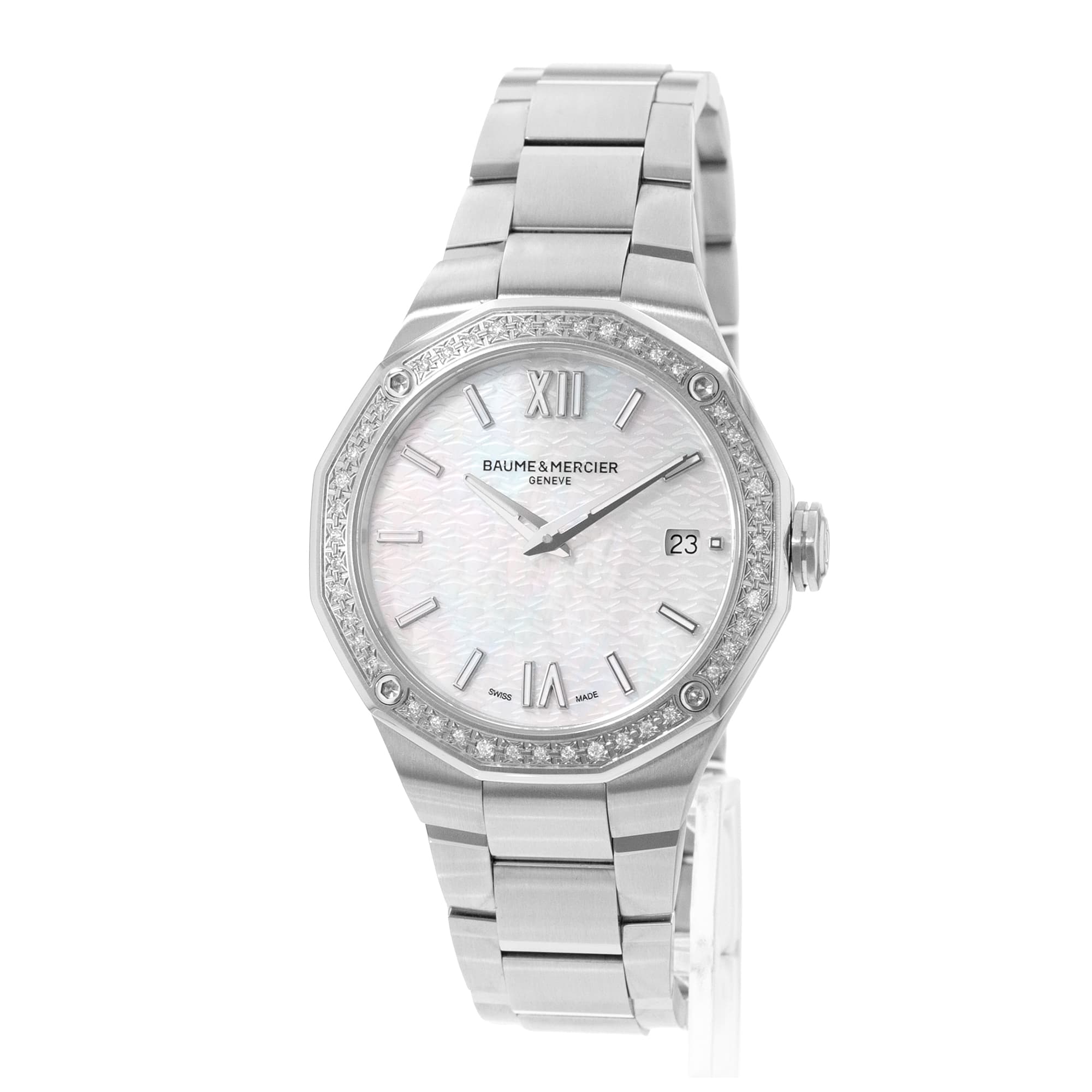 Baume & Mercier Riviera M0A10662 36mm MOP Dial Steel Mens Watch Box Card 2026