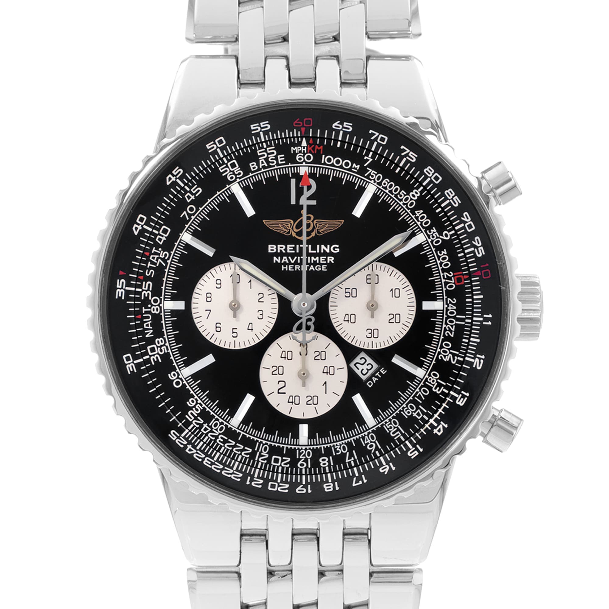 Breitling Navitimer Heritage A3535024/B554 43mm Steel Mens Watch Box Papers