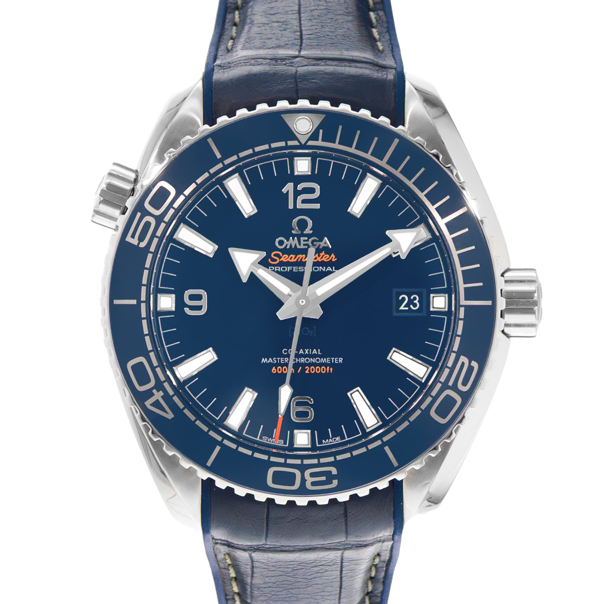 Omega Seamaster Planet Ocean 215.33.40.20.03.001 40mm Blue Dial Steel Mens Watch