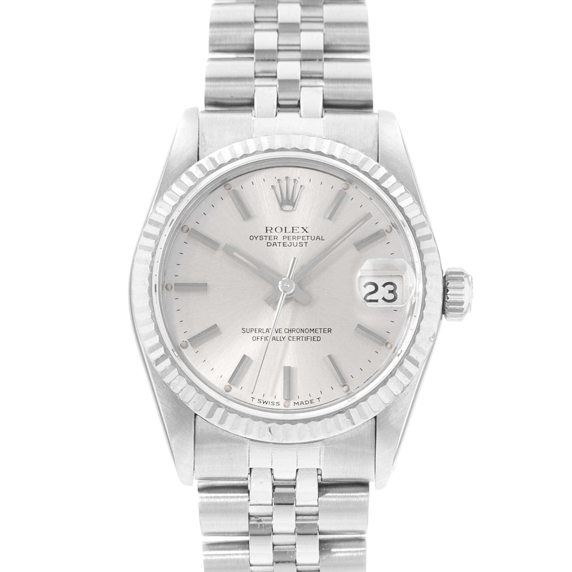 Rolex Datejust 31 68274 Silver Dial Steel Automatic Ladies Watch Papers 1984