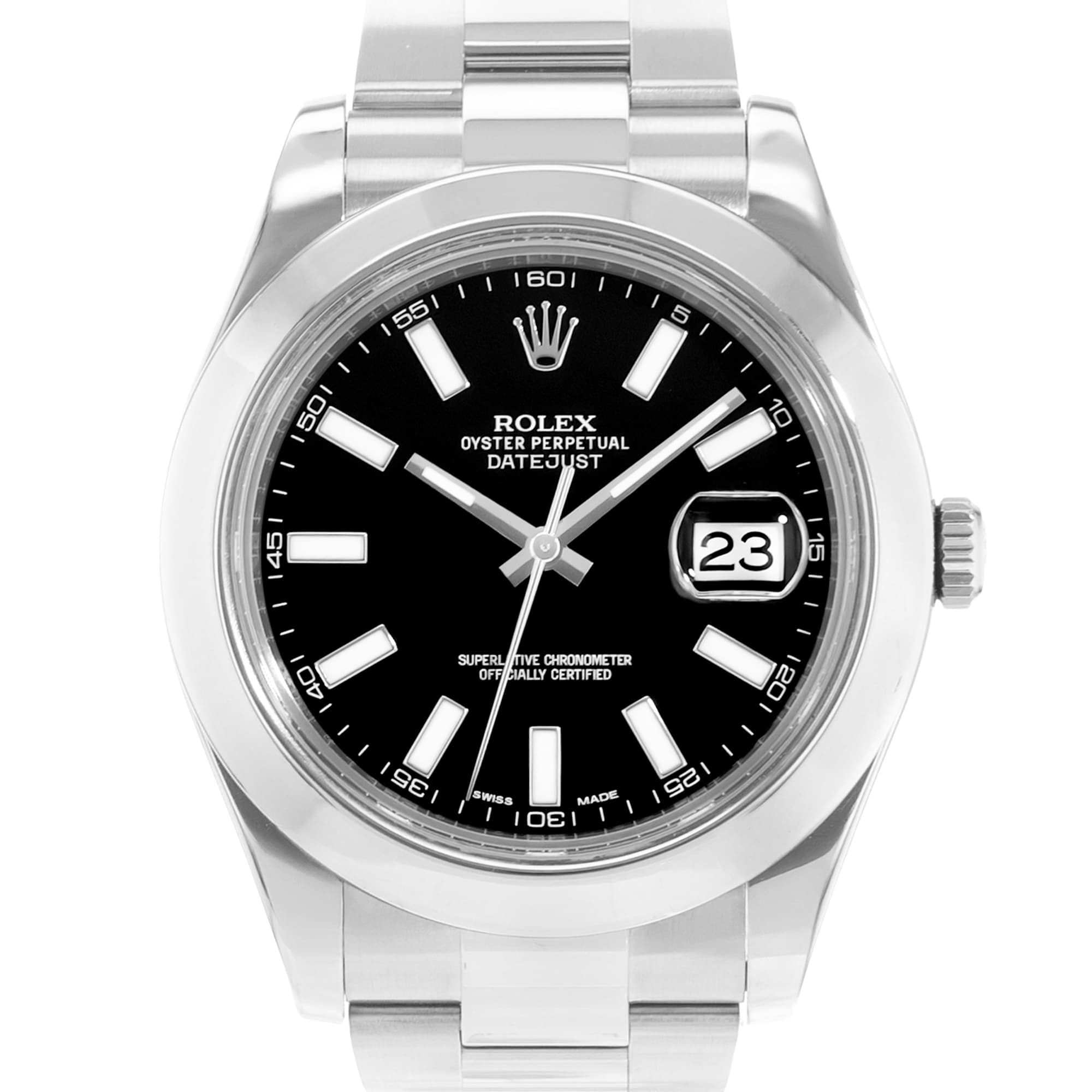 Rolex Datejust II 116300 41mm Black Dial Steel Automatic Mens Watch Card 2015