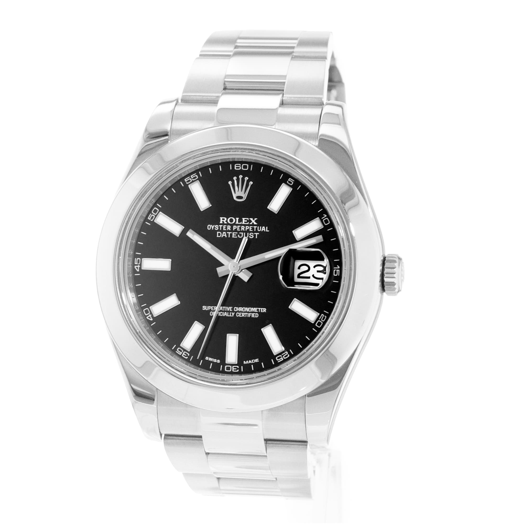 Rolex Datejust II 116300 41mm Black Dial Steel Automatic Mens Watch Card 2015