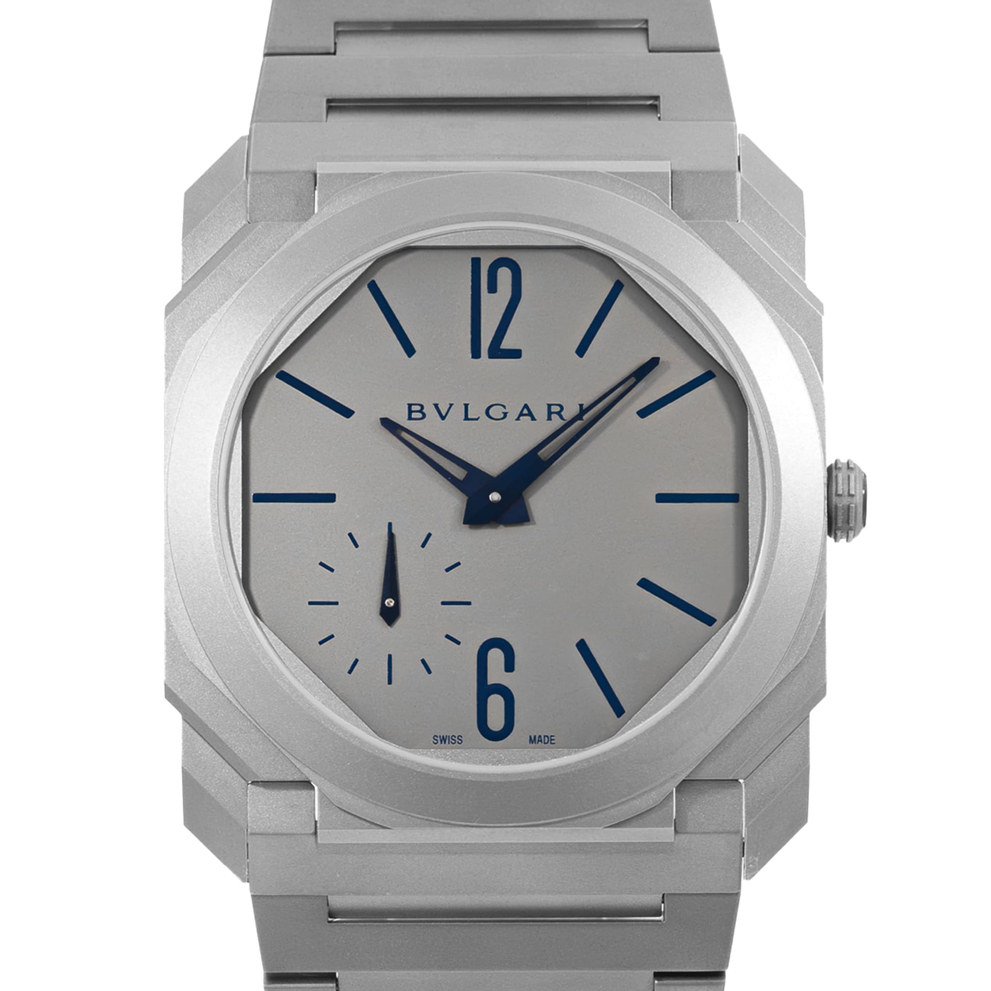 Bulgari Octo Finissimo 102945 40mm Silver Arabic Titanium Mens Watch Box Card