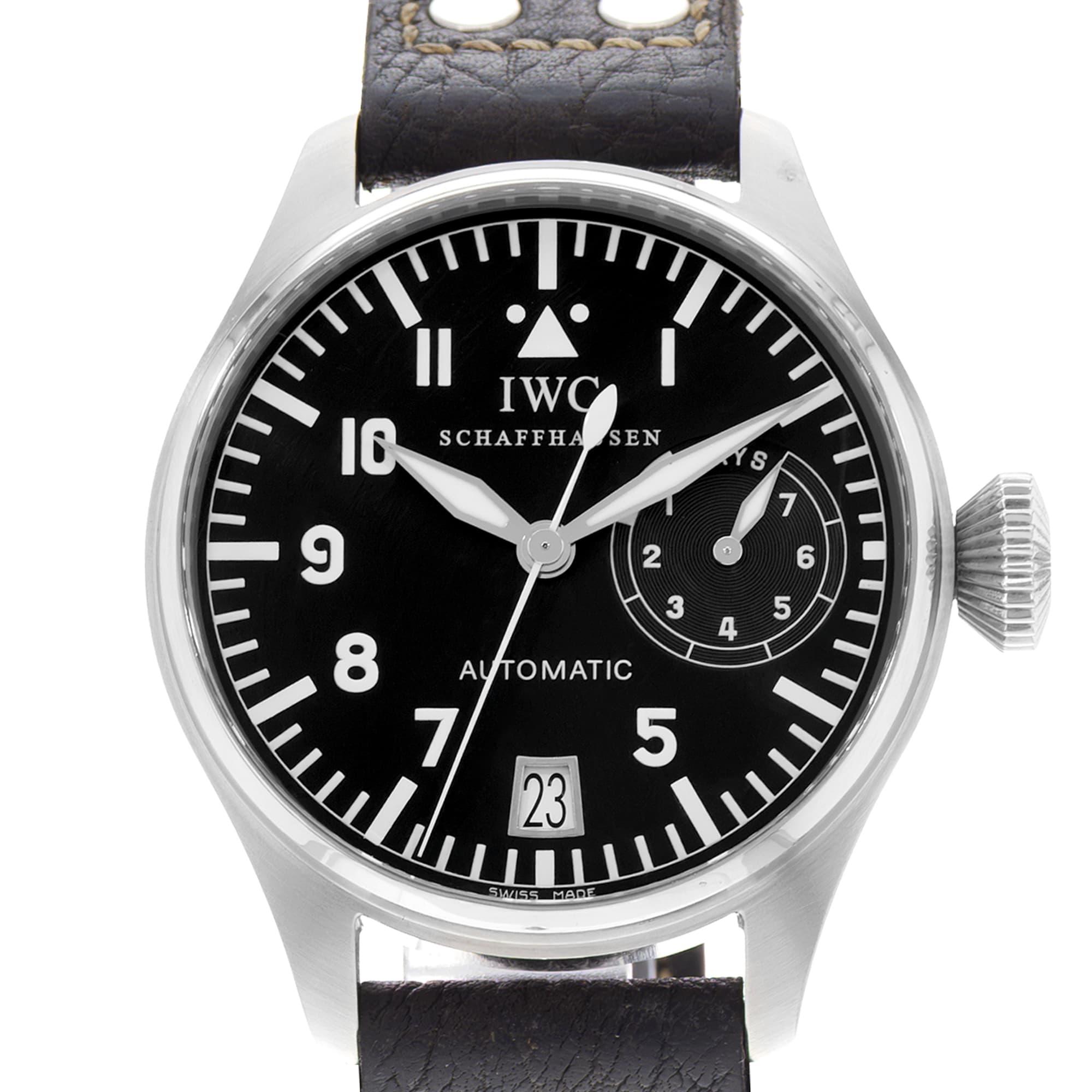 IWC Big Pilot IW500201 46mm Black Dial Steel Automatic Mens Watch