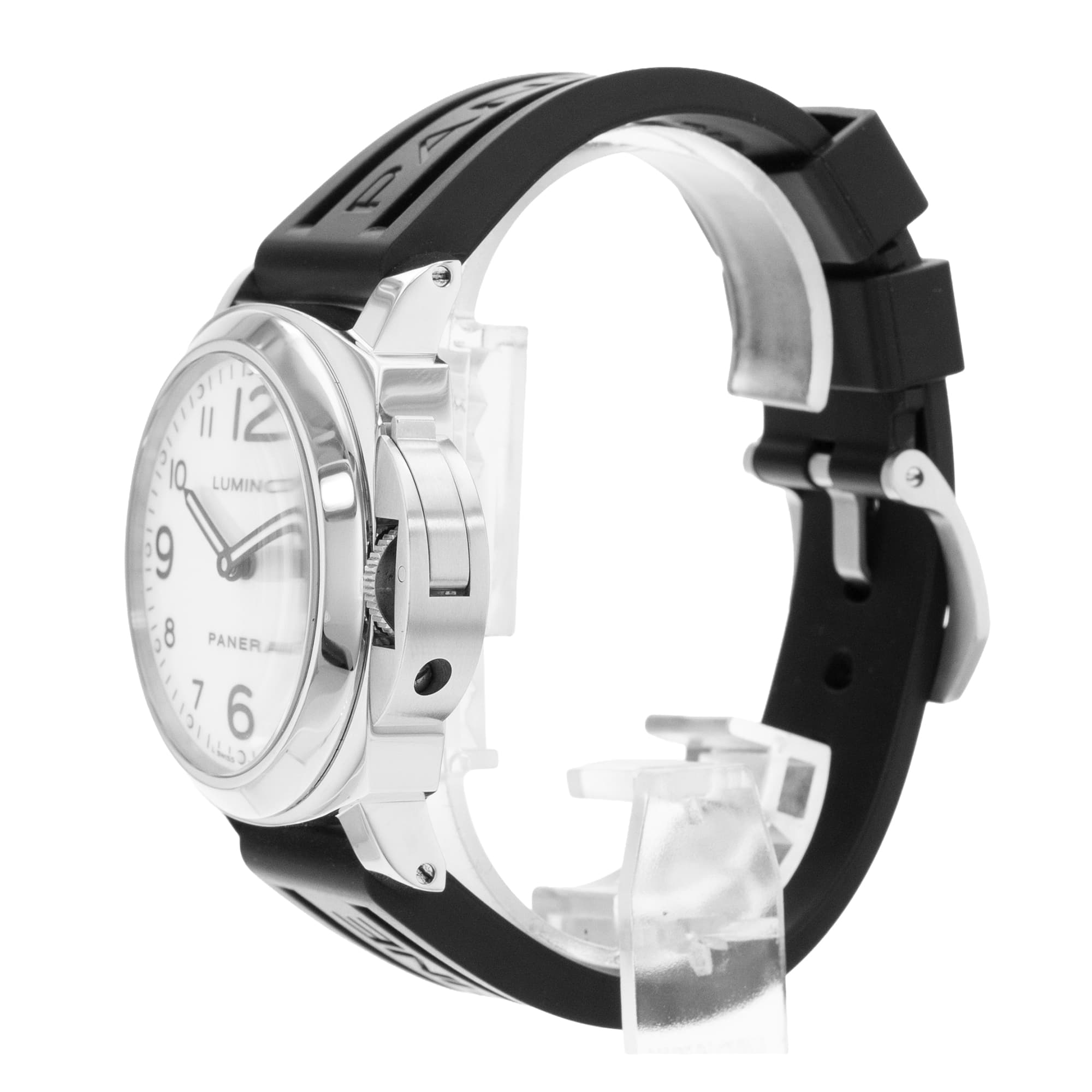 Panerai Luminor Base PAM00114 44mm White Steel Rubber Mens Watch