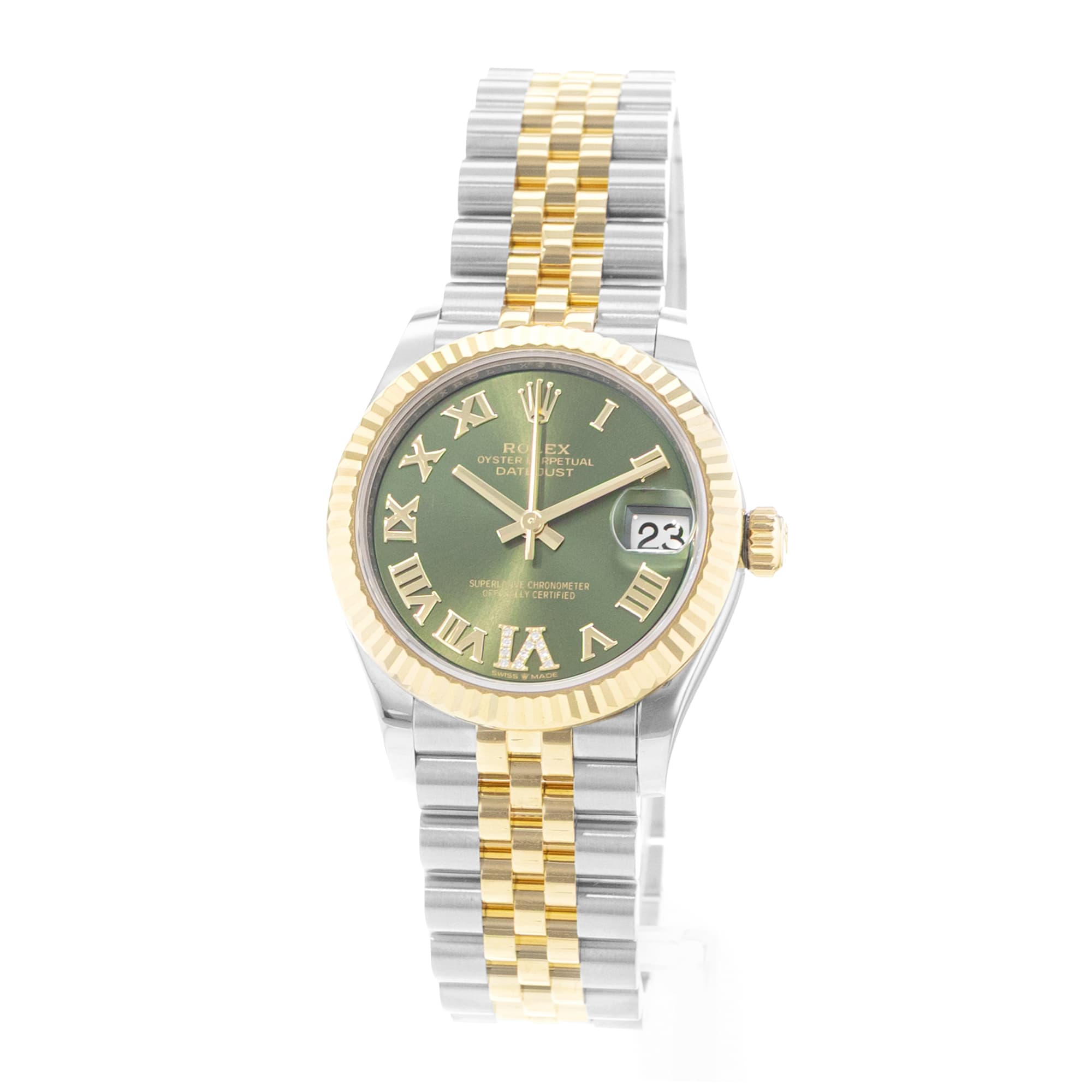 Rolex Oyster Perpetual 31 278273 Green Diamond Jubilee Ladies Watch Card 2026