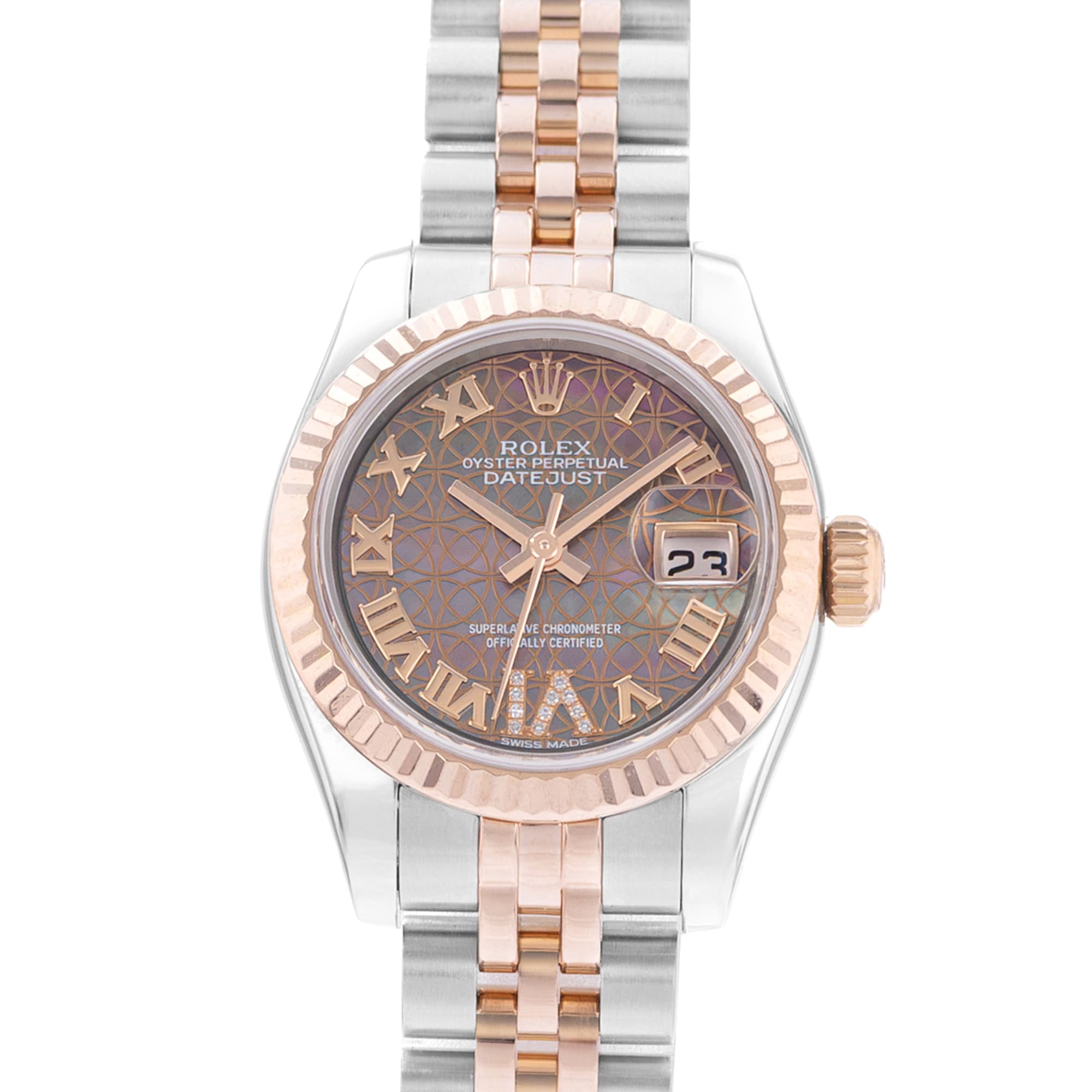 Rolex Datejust 26 179171 MOP Rose Gold Jubilee Ladies Watch Card 2018