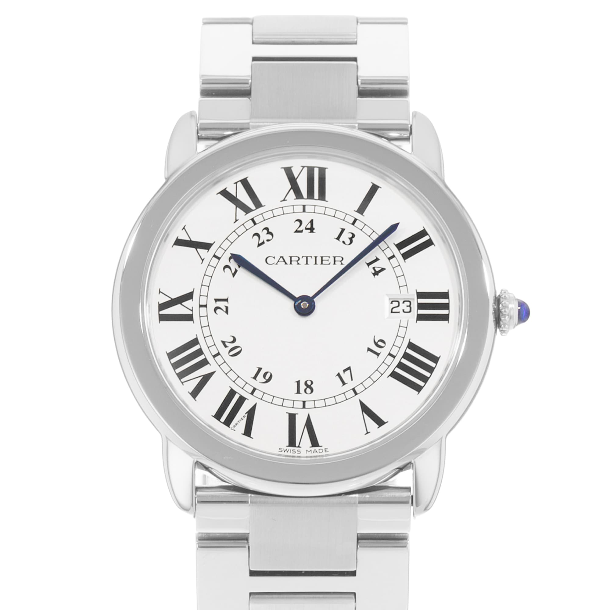Cartier Ronde Solo de Cartier W6701005 2934 36mm Silver Dial Steel Mens Watch