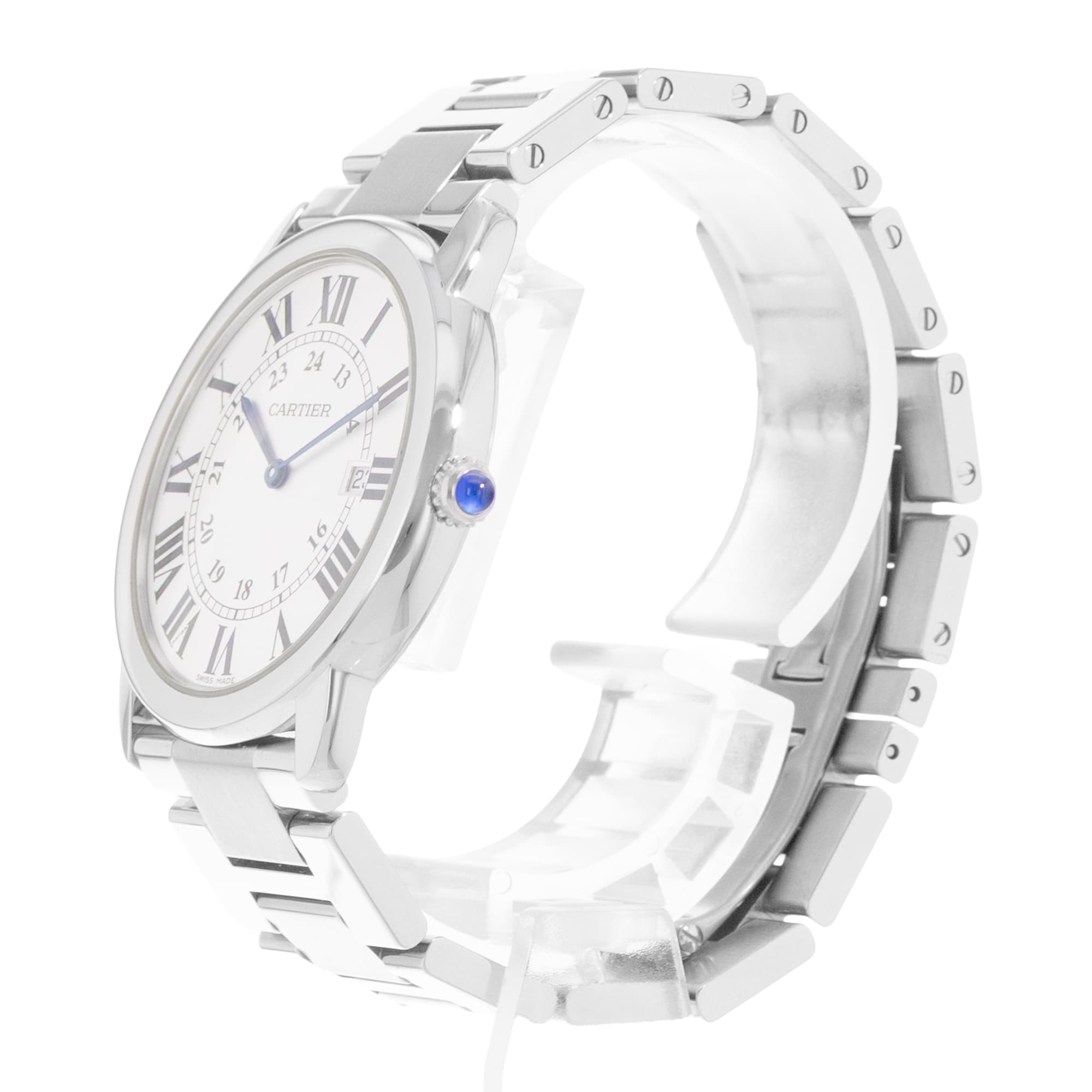 Cartier Ronde Solo de Cartier W6701005 2934 36mm Silver Dial Steel Mens Watch