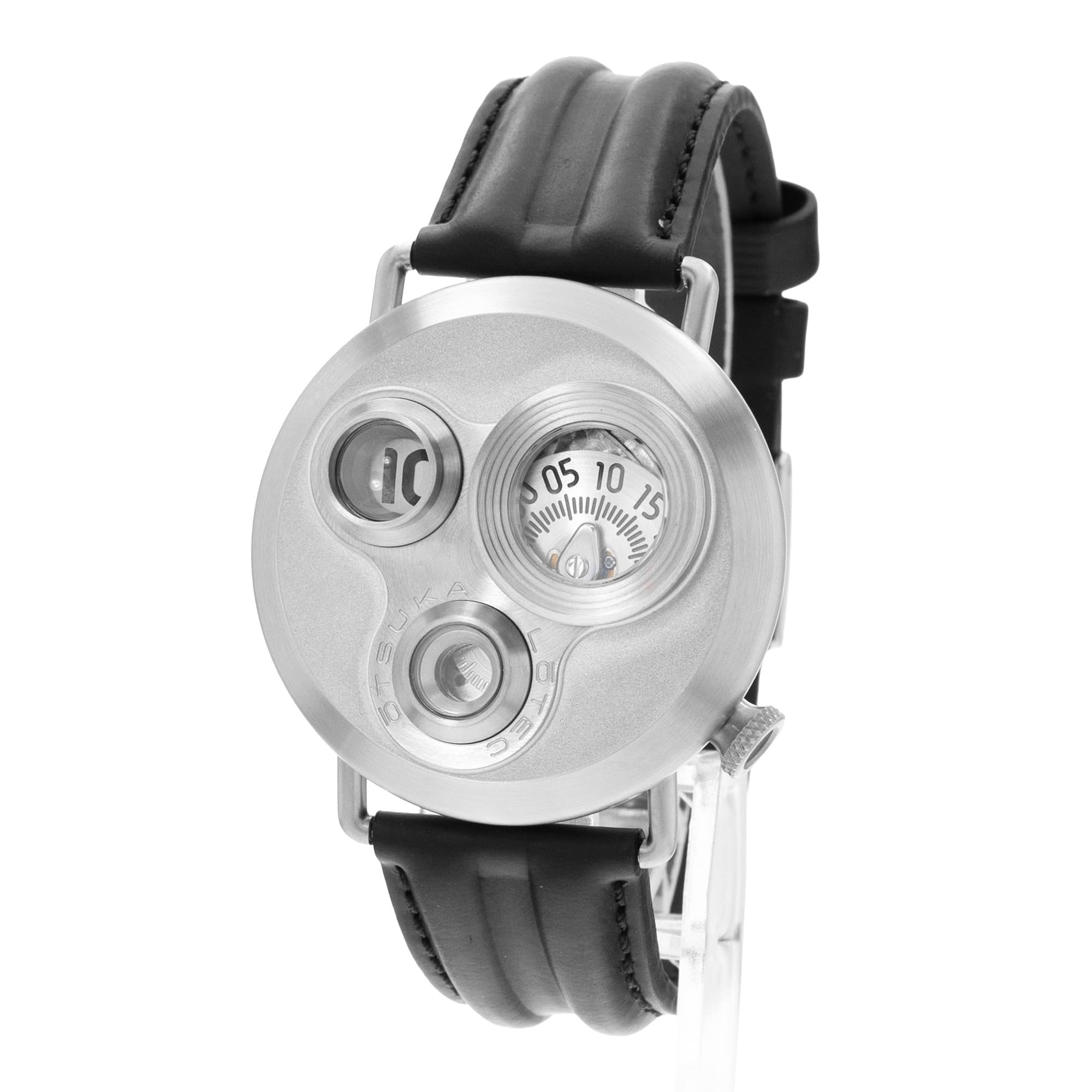Otsuka Lotec No. 7.5 7.5 40mm Silver Steel Leather Jumping Hours Mens Watch 2023