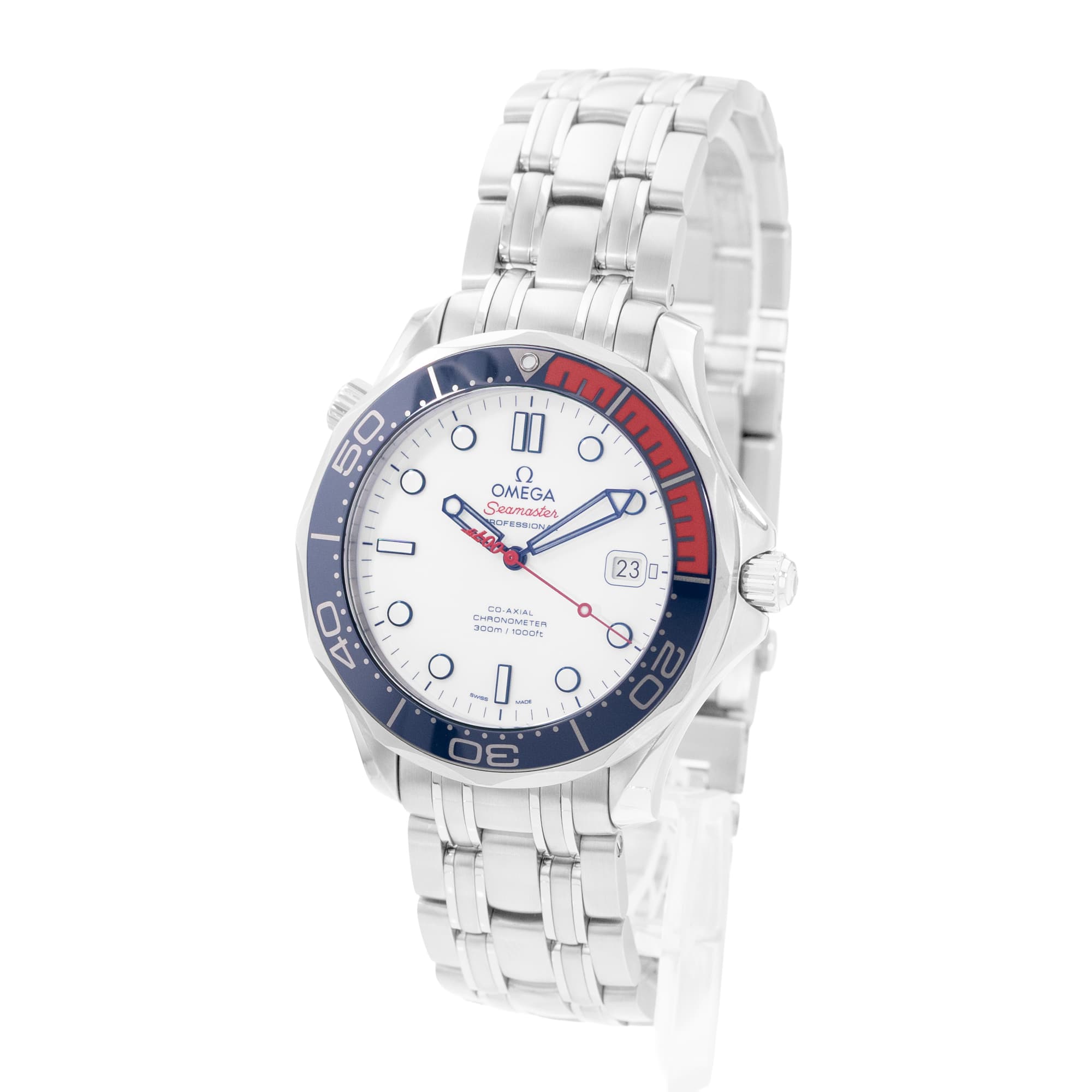 Omega Seamaster Diver 300 M 212.32.41.20.04.001 41mm White Steel Mens Watch Card